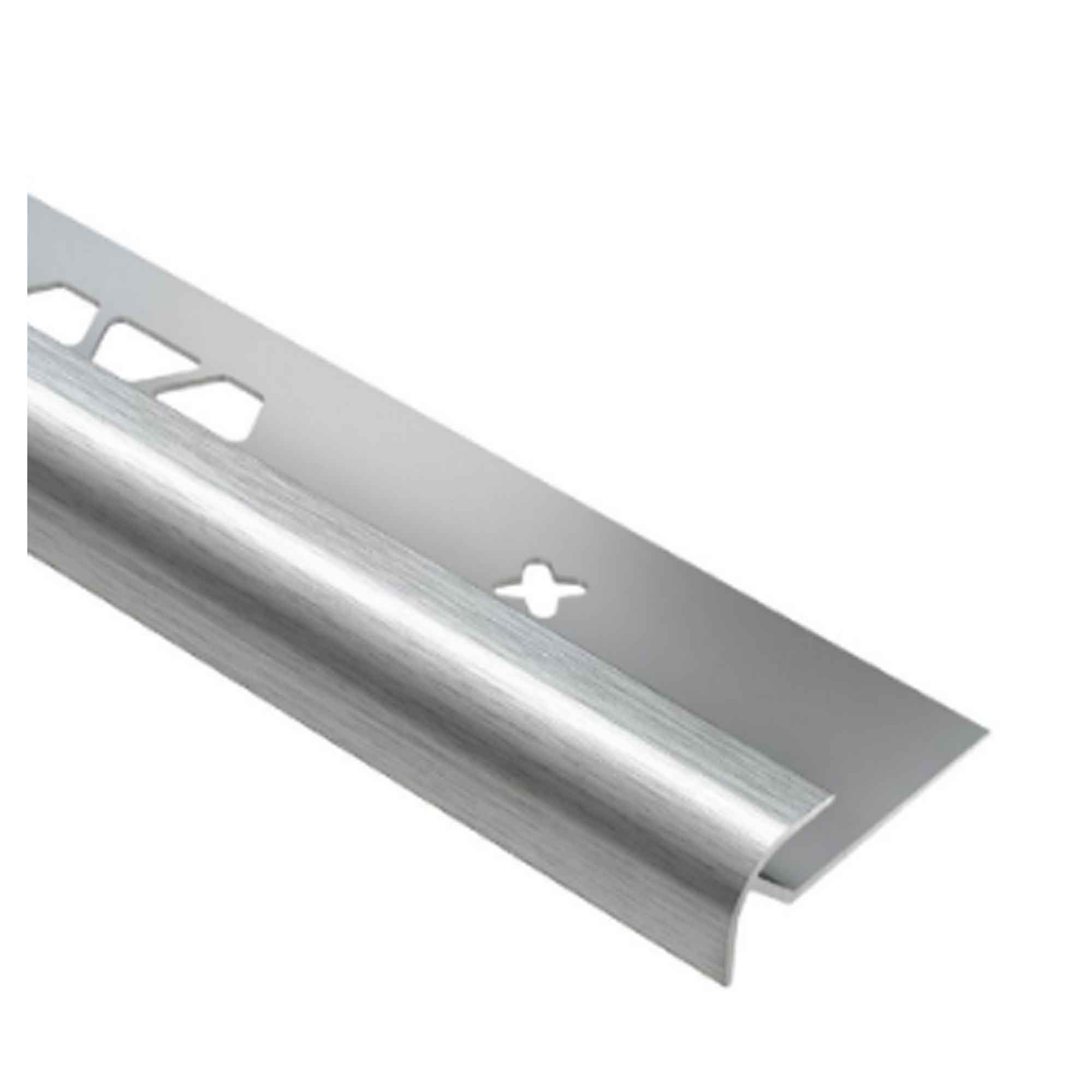 Moulure profilée ronde VINPRO-RO en aluminium chromé brossé, 13/64''