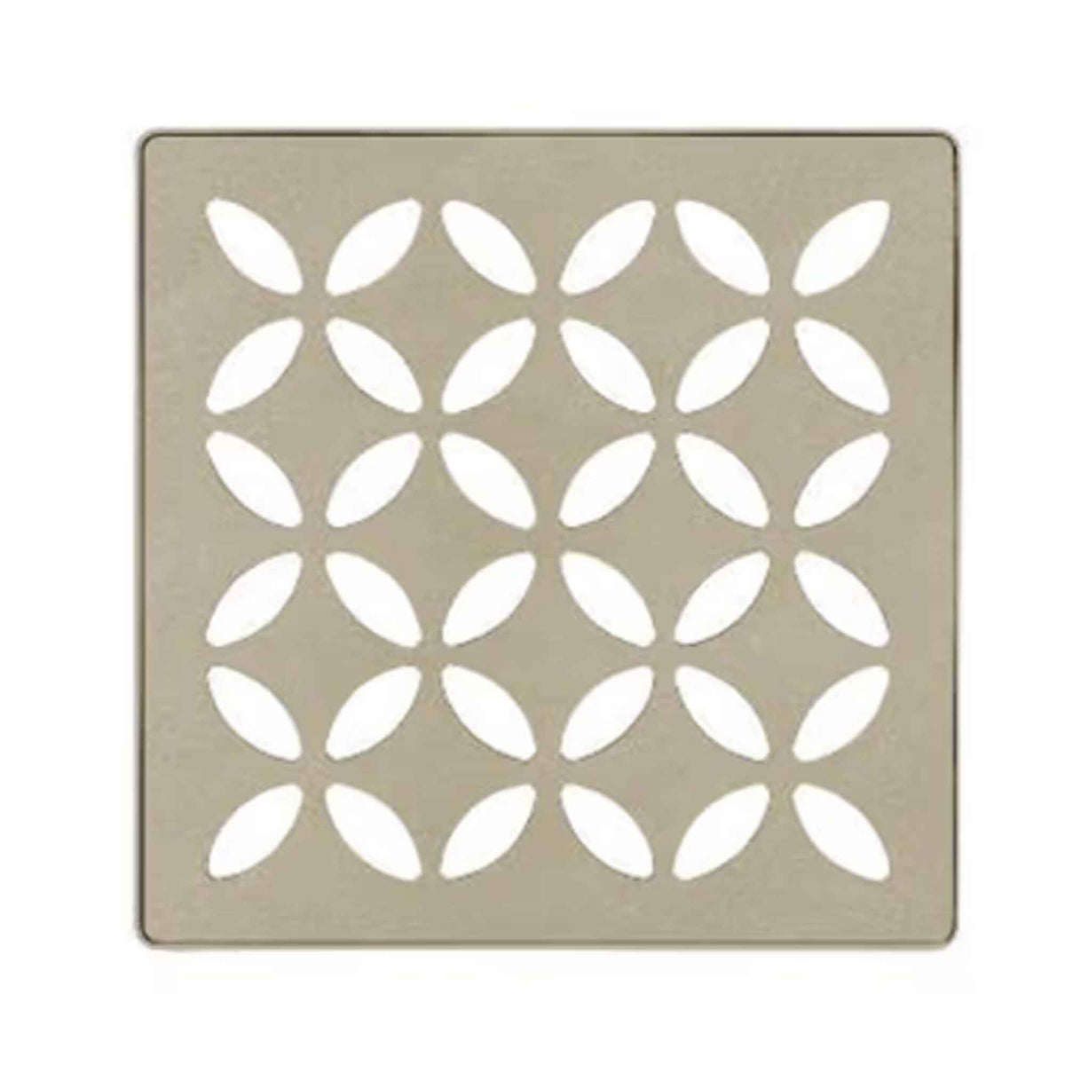 Grille de drain de douche linéaire à motif floral, 48'' 