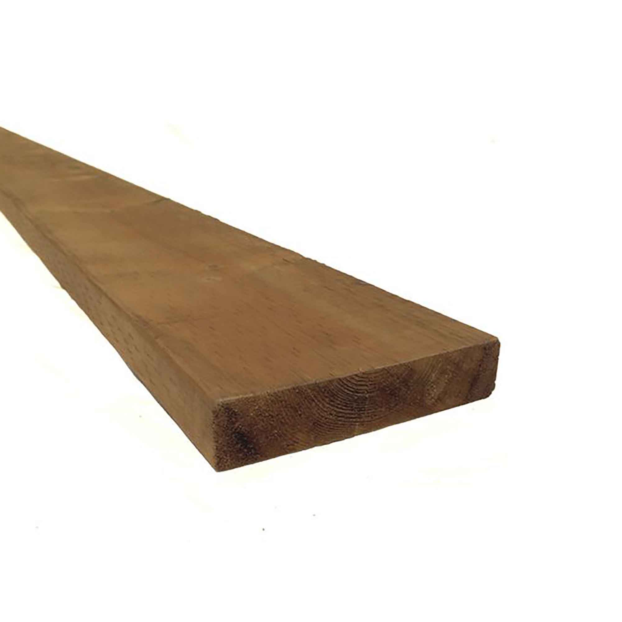 Bois traité brun de Première Qualité, 2" x 8" x 8'