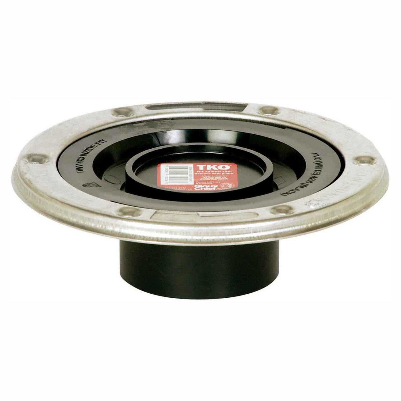 Bride de toilette en ABS et acier inoxydable, pour tuyau de 3'' en ABS  