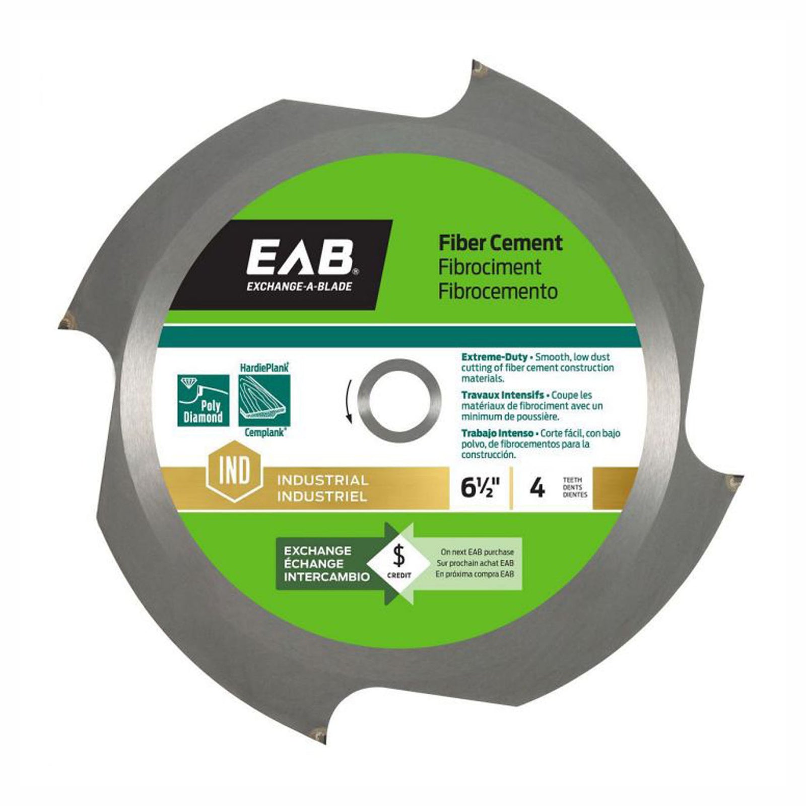 Lane de scie, industriel pour fibrociment, 6-1/2'' x 6 dents