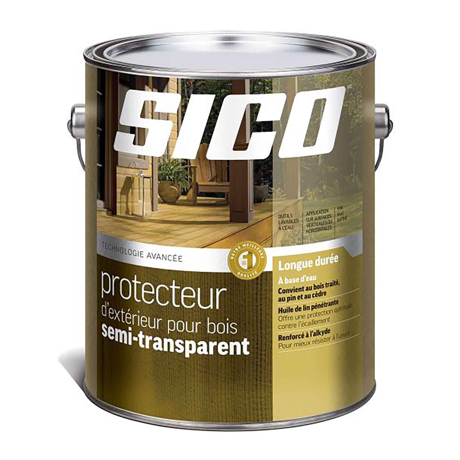 Protecteur semi-transparent, naturel, 3,78 litres