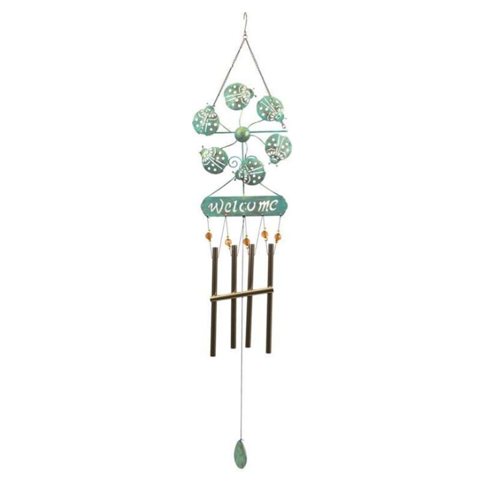 Carillon à vent en métal, Coccinelles, 39''