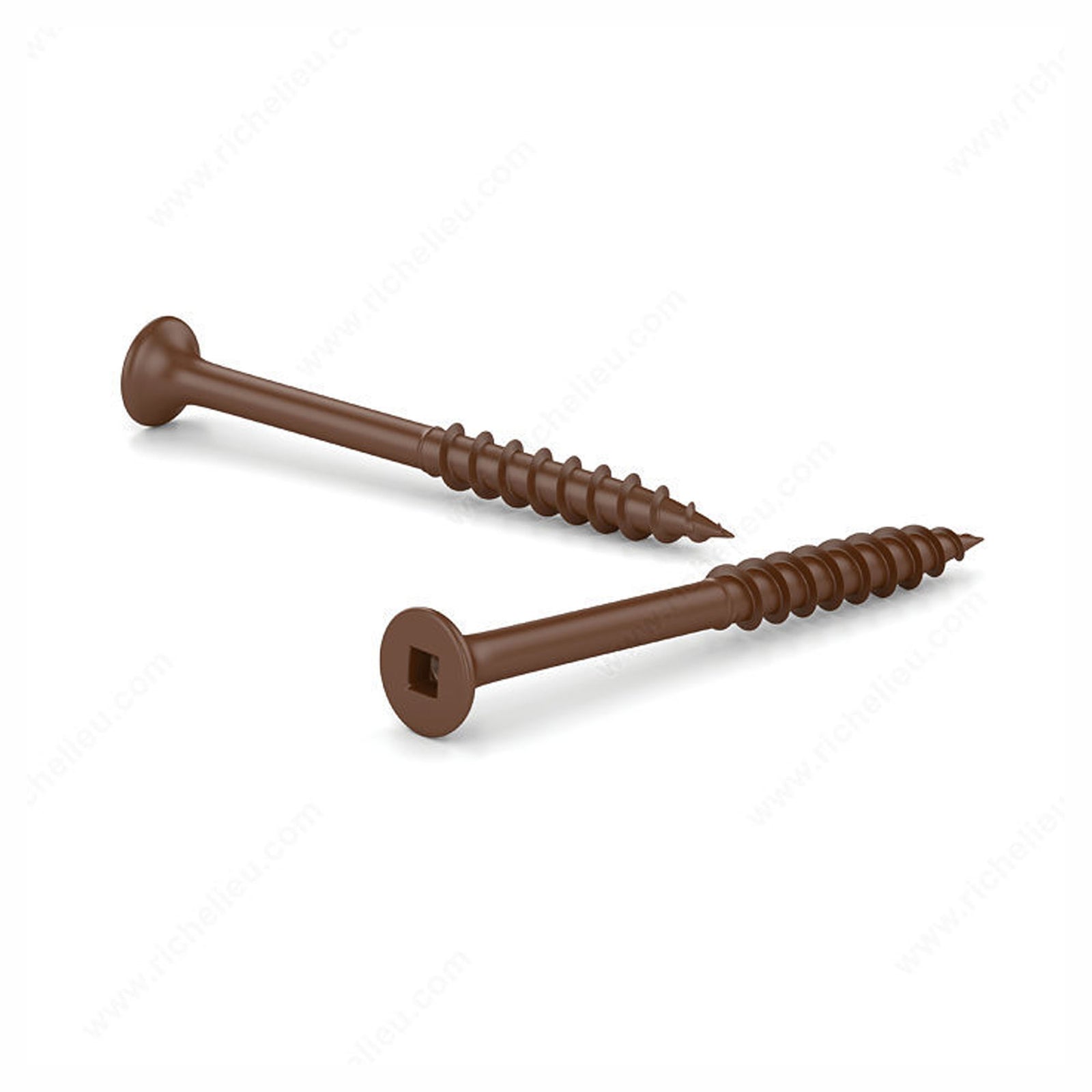 Vis à bois traité brun, tête carrée trompette, #8 x 2-1/2'' (emballage de 10 lb)