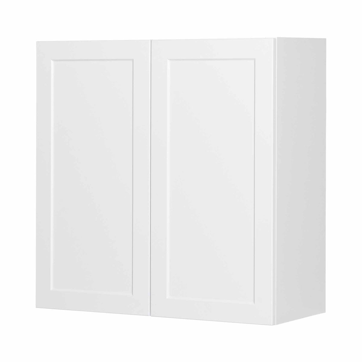 Module de haut d&#39;armoire de cuisine de style Shaker en mélamine blanche avec 2 portes, 36&quot;