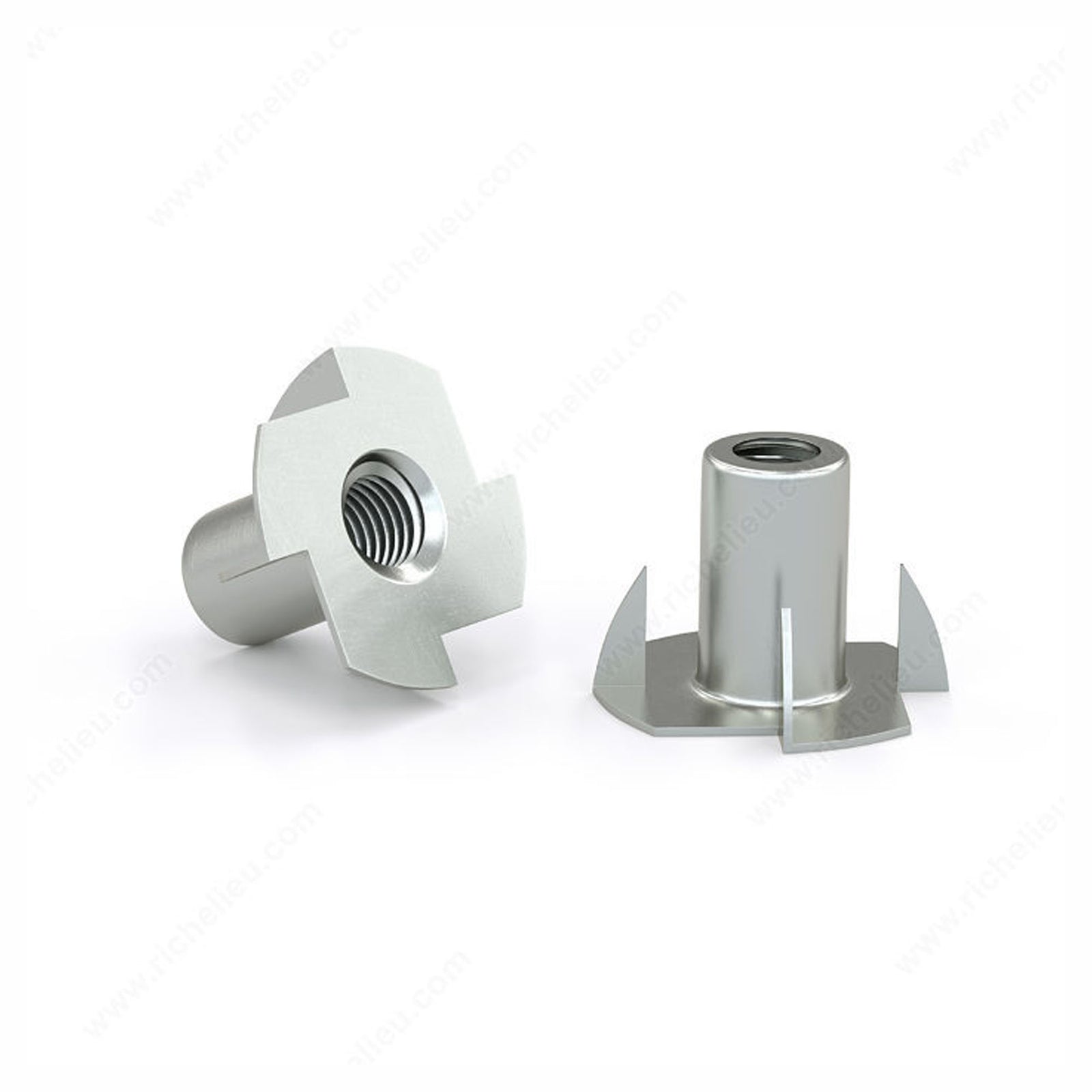 AA - Écrou en T à quatre pointes, zinc, 1/4''-20 x 5/16'' (emballage de 4)