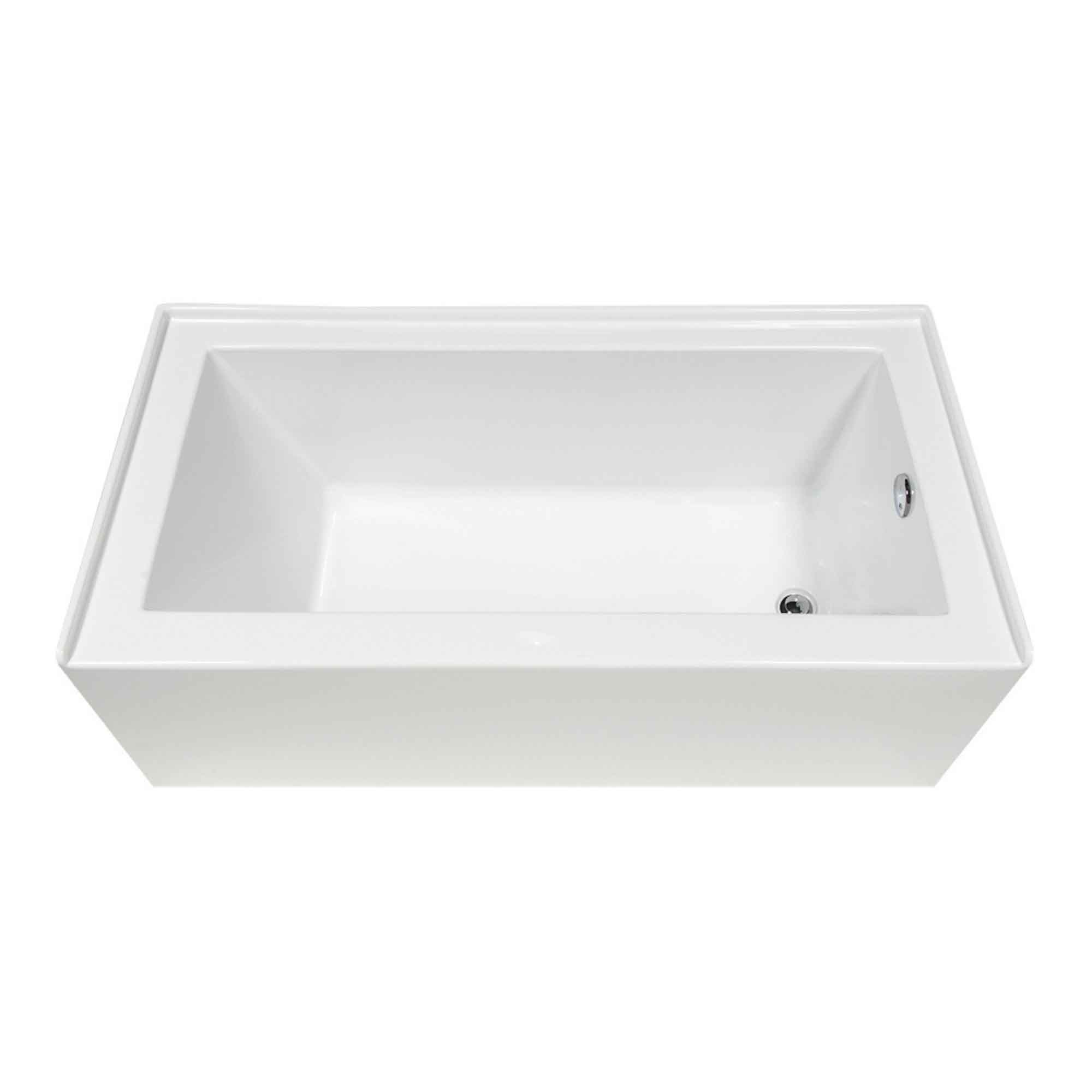 Baignoire Elara en acrylique, drain à droite