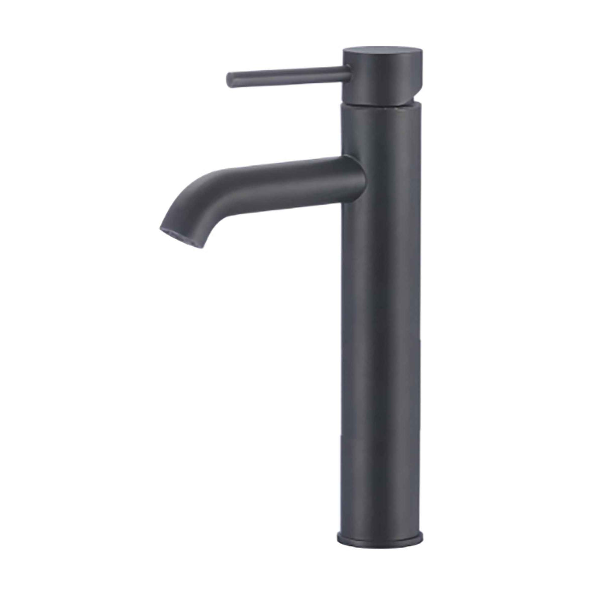 Robinet de vasque, rond, poignée de leviers, noir