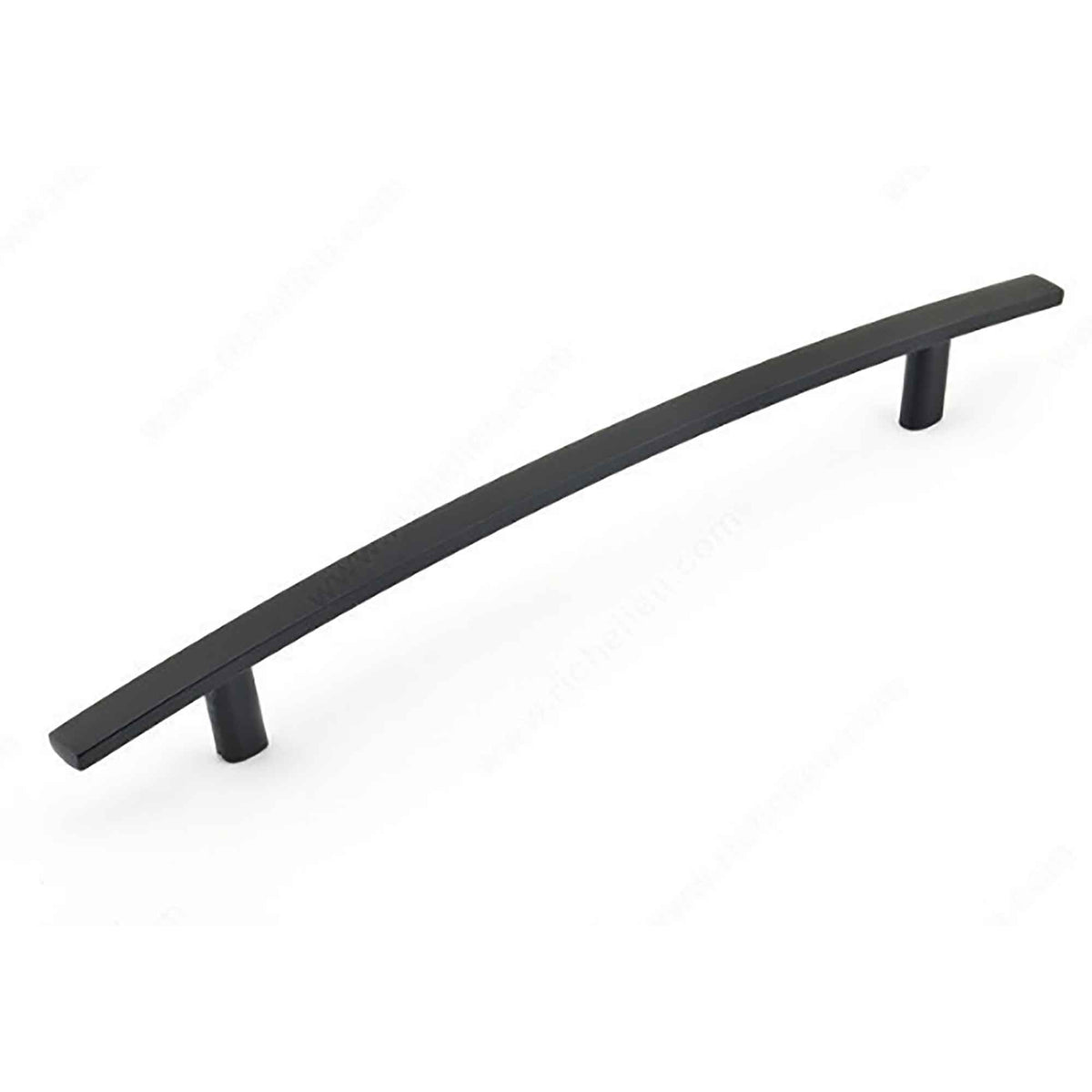 Poignée transitionnelle, arquée, noir mat, 128 mm