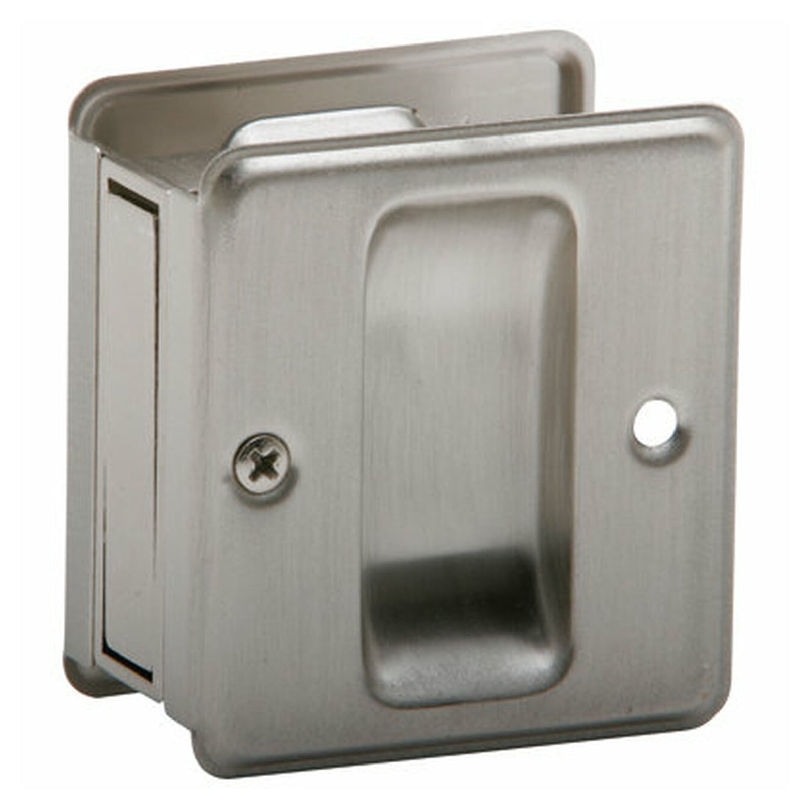 Poignée de passage carrée pour porte escamotable, nickel