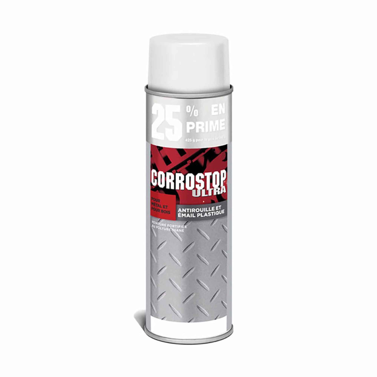 Peinture en aérosol Corrostop, antirouille, aluminium brillant, 340 gr
