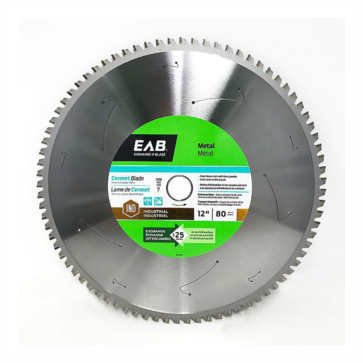 Lame de scie au carbure pour métaux, 12'' x 80 dents