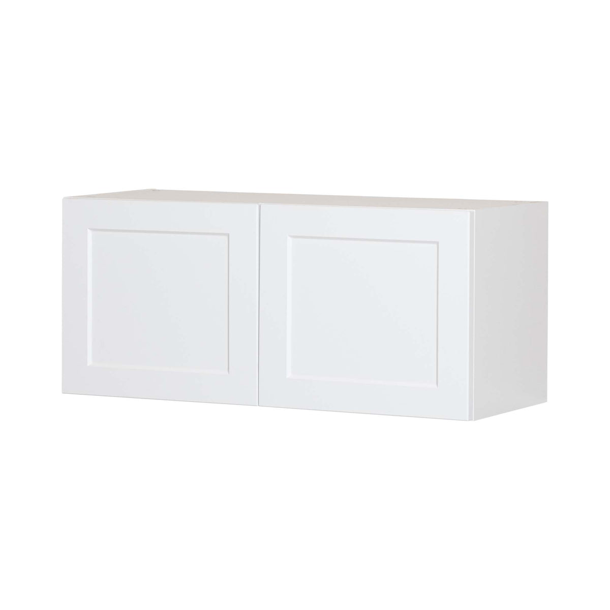 Module de dessus de frigo de style Shaker en mélamine blanche avec 2 portes, 33"