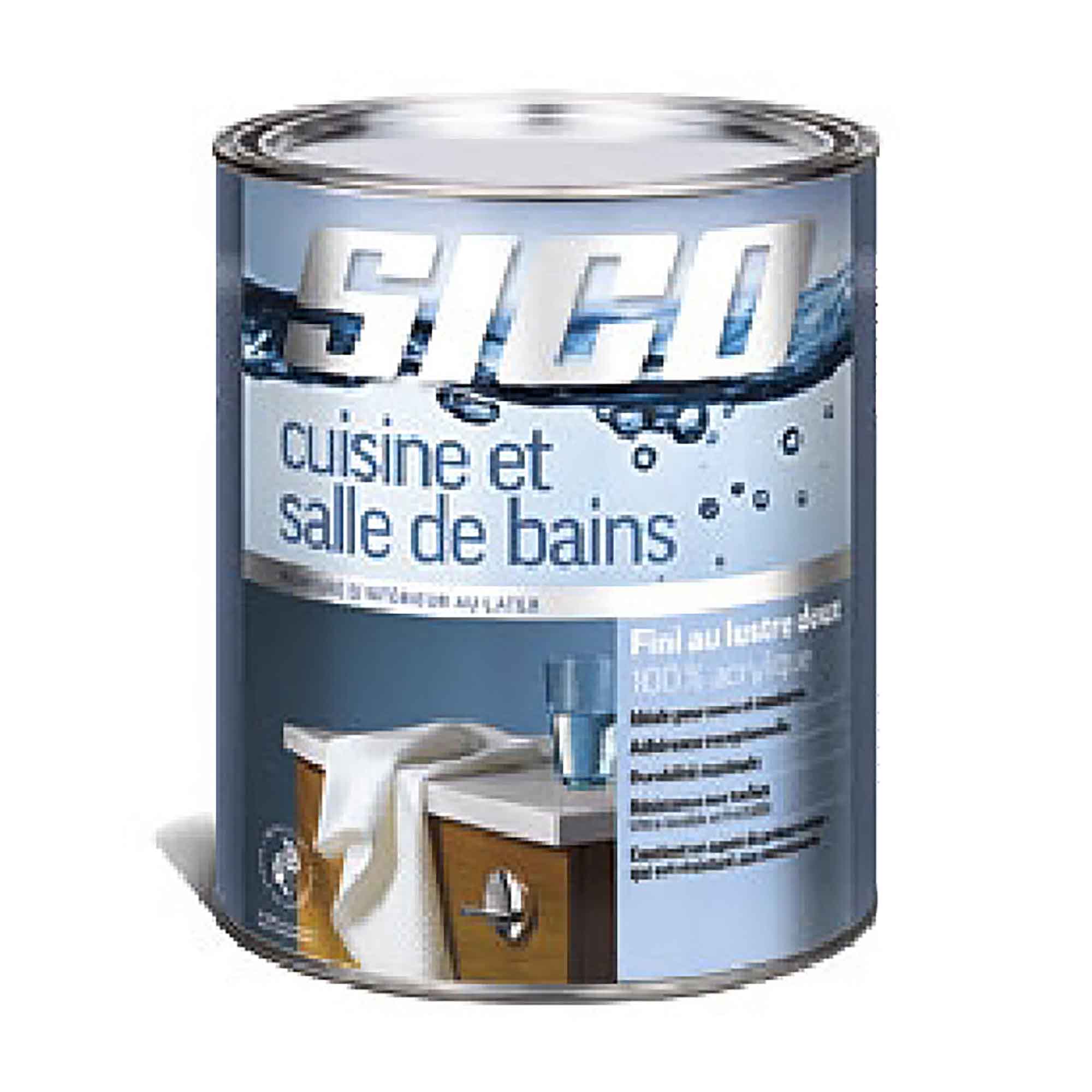 Peinture latex intérieure cuisine et salle de bain, blanc pur, 946 ml