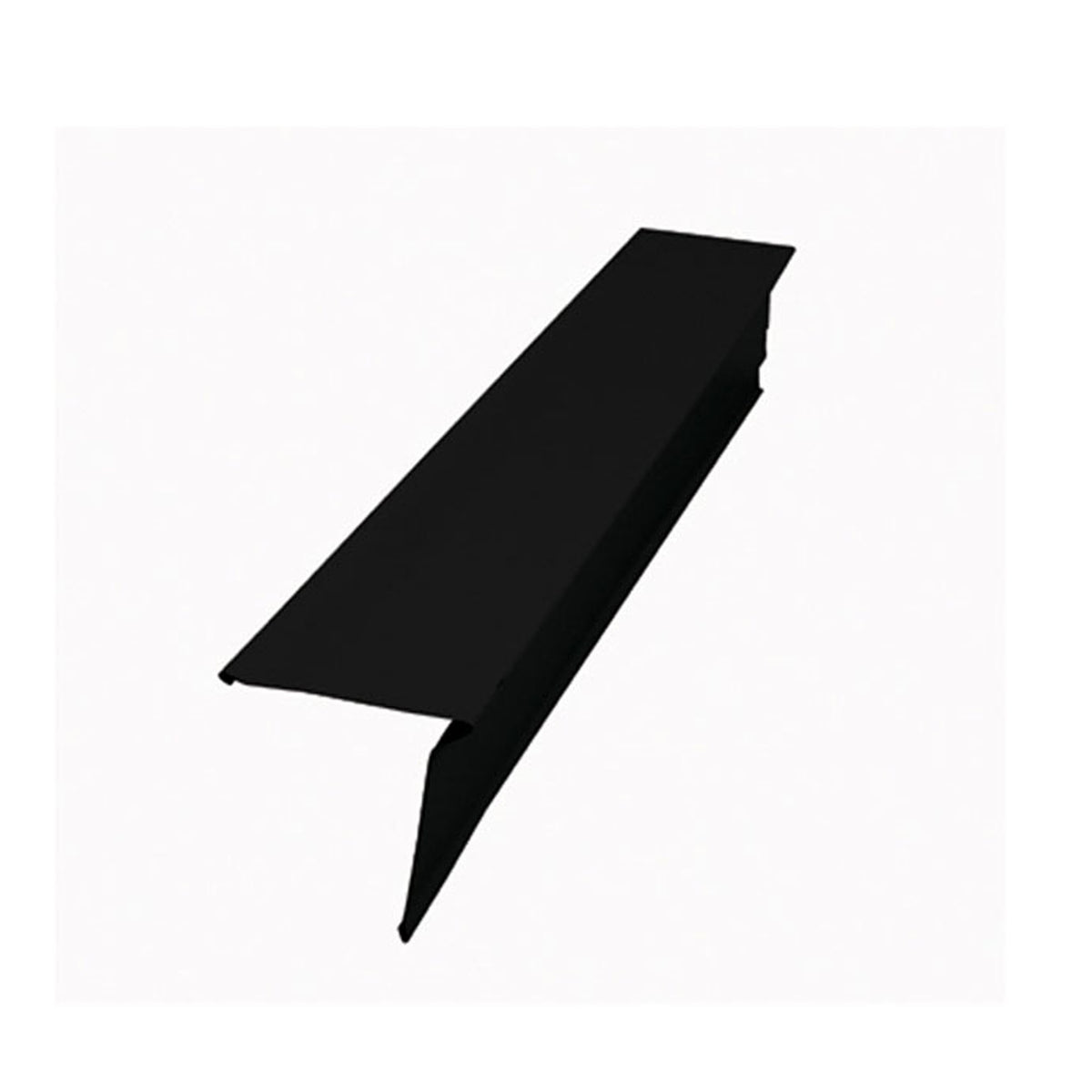 Solin de toit réversible en aluminium, 3'' x 3'' x 10', noir