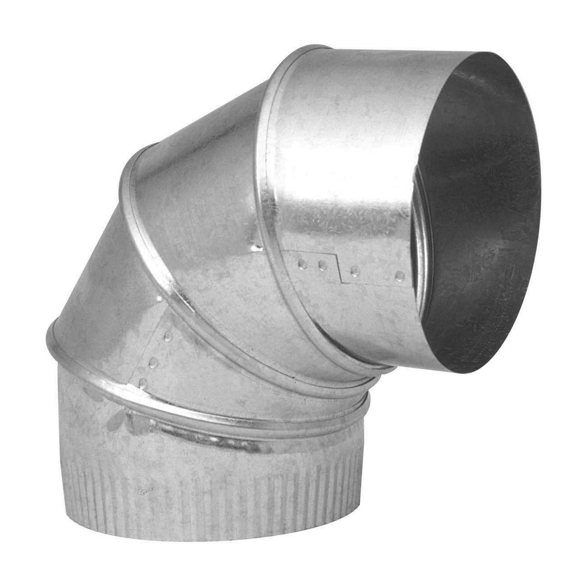 Coude réglable de 90° en acier galvanisé de calibre 30, 8"  