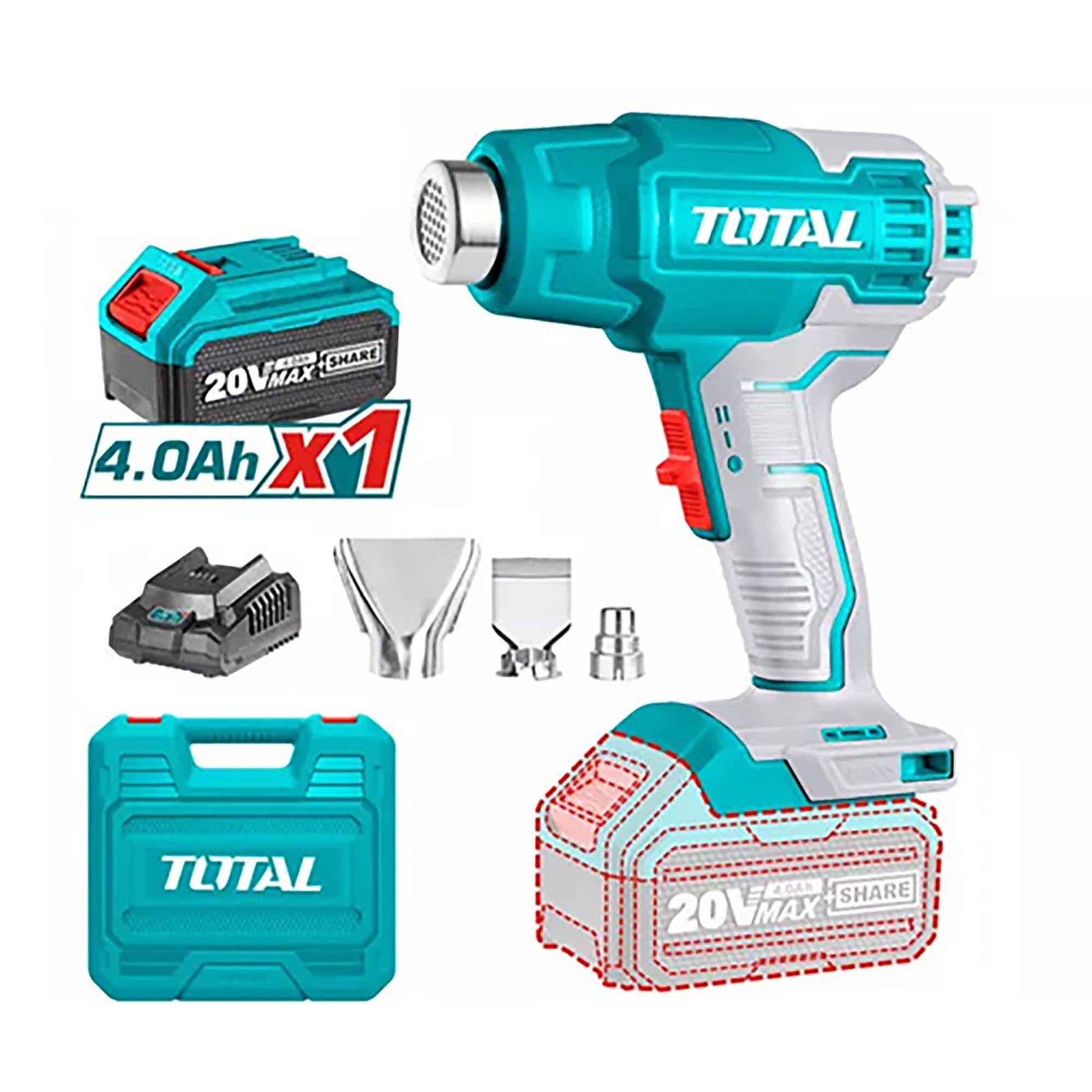 Pistolet chauffant, à batterie, 20 Volts