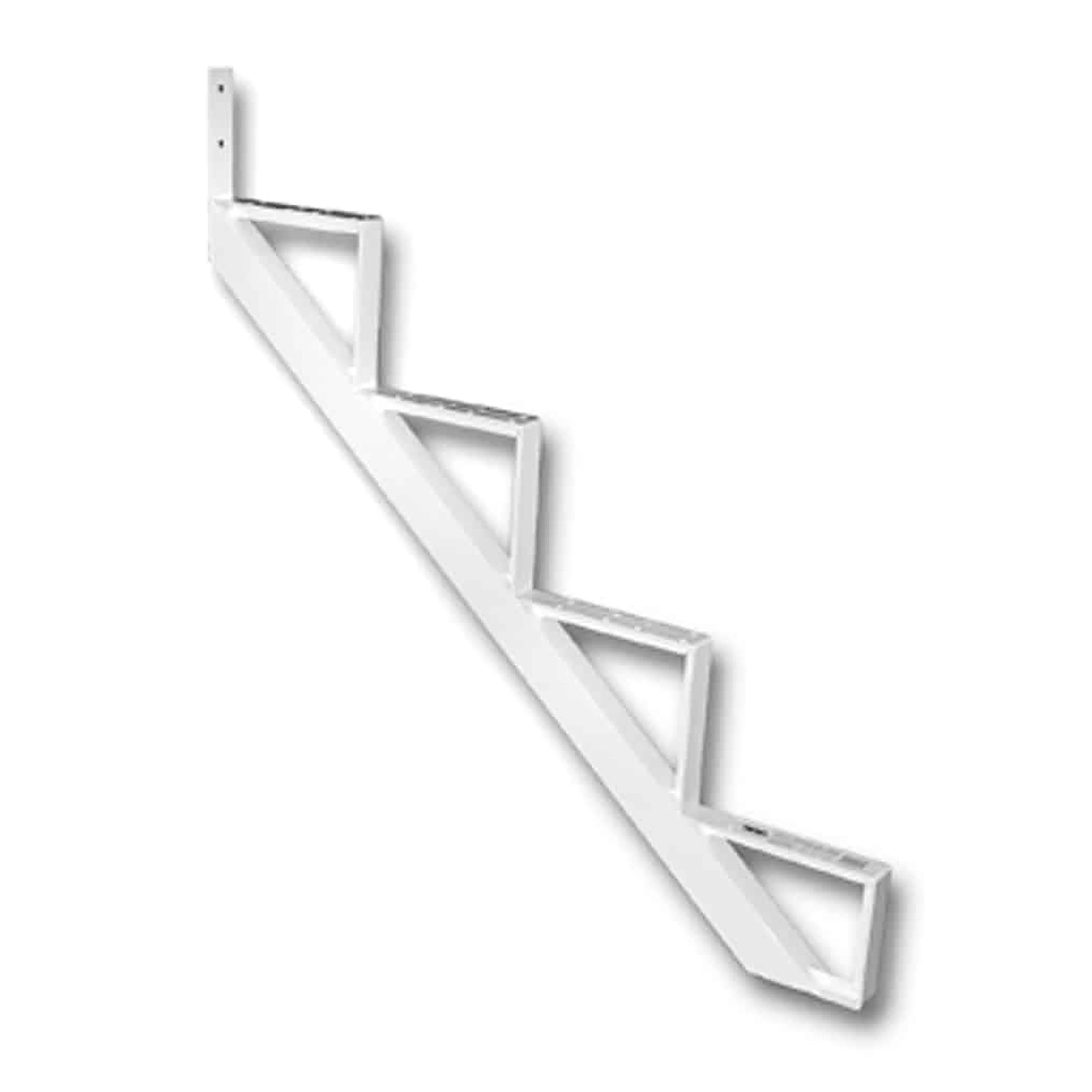 Limon d’aluminium à 4 marches Collection 10 (9-1/16″), blanc