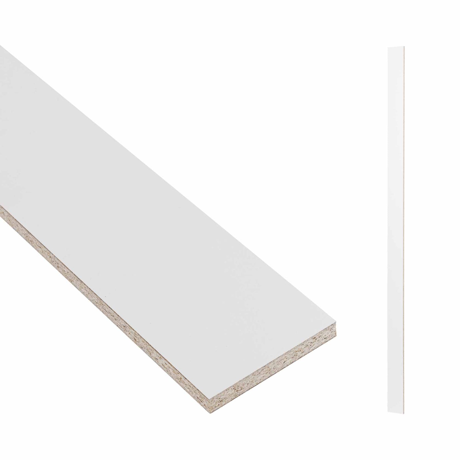 Coup de pied en mélamine blanche pour cuisine Alizé, 96"