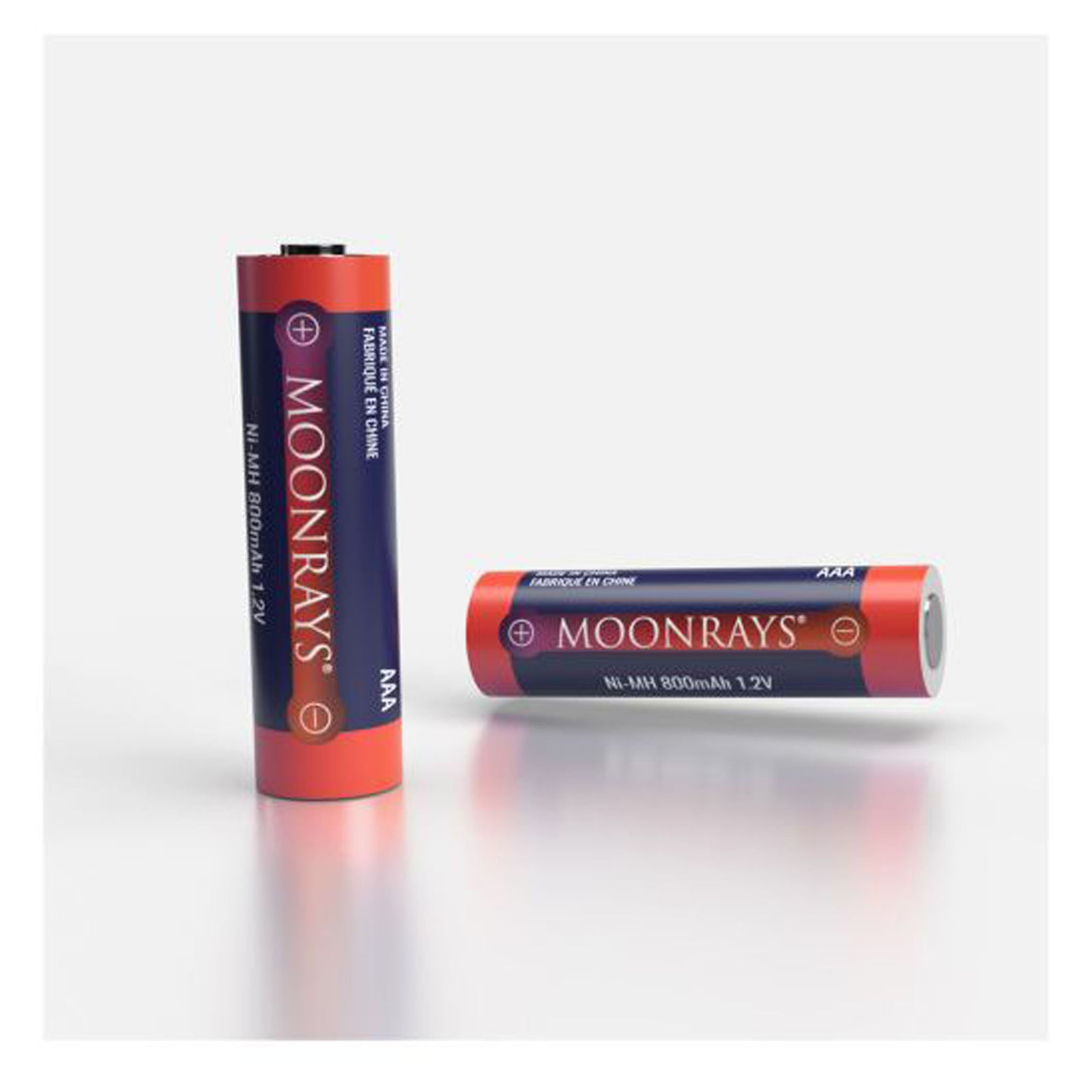 Piles solaire, rechargeable, AAA, 800 Mah (emballage de 4)