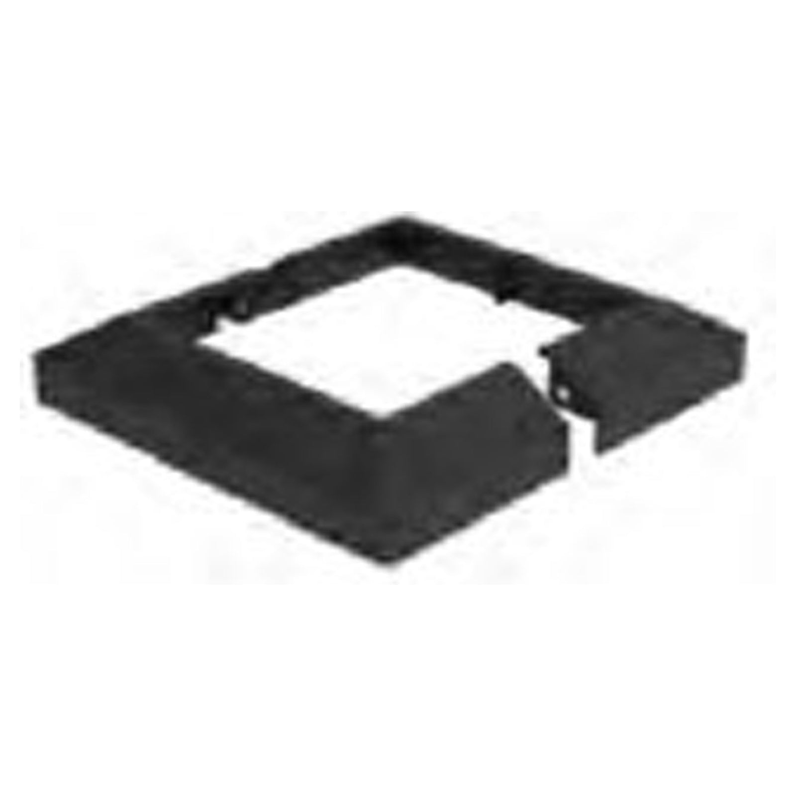 Ensemble de 2 cache base en acier, noir mat, 2''