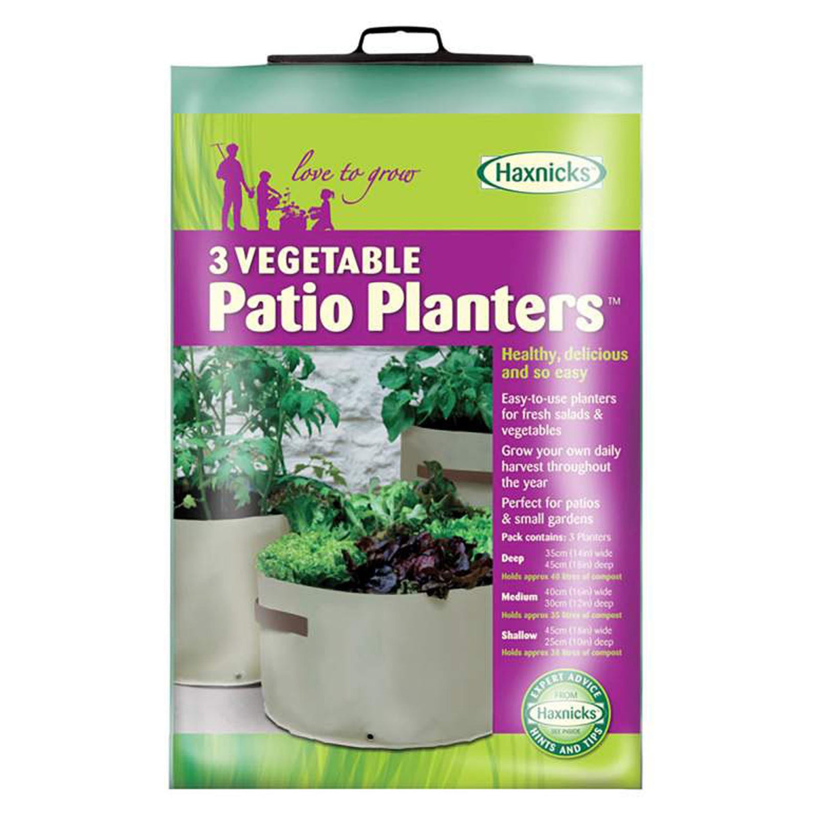 Jardinière ronde pour légumes, 14'', 16'',18'' (emballage de 3)