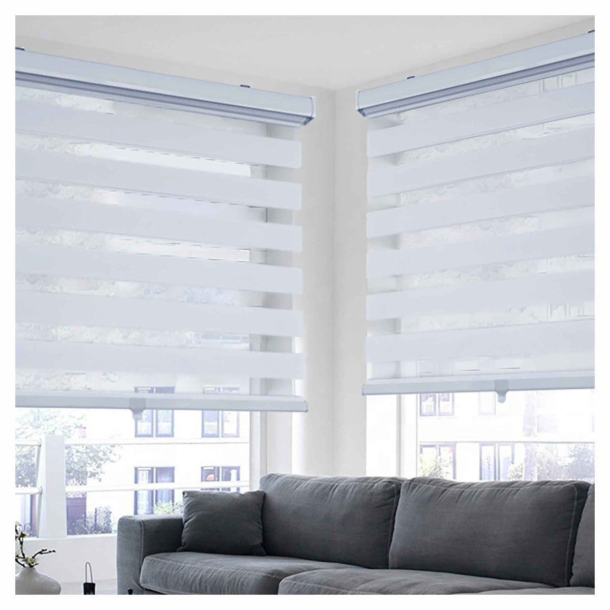Store alternée, sans cordon, blanc, 68'' x 84''