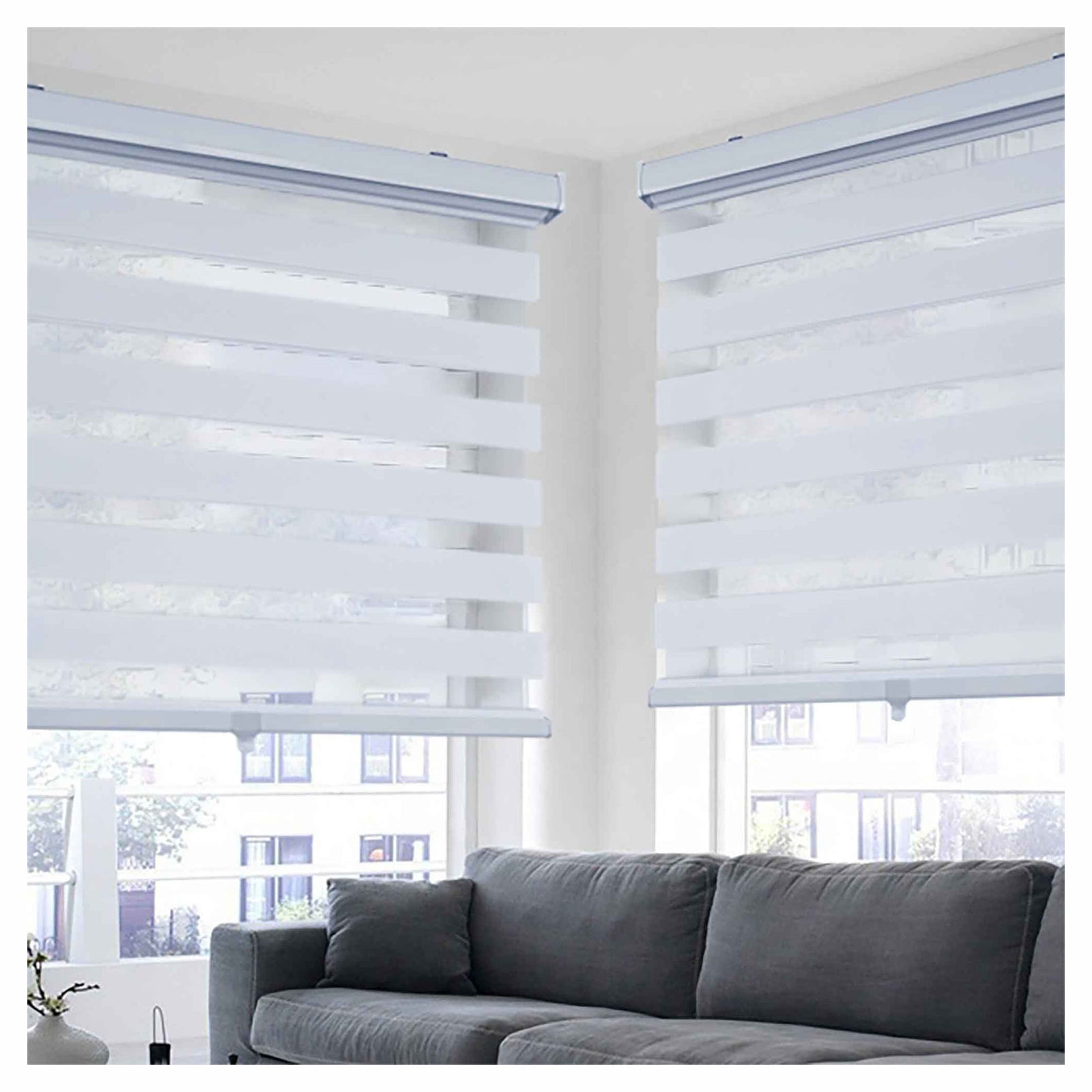 Store alternée, sans cordon, blanc, 68'' x 84''
