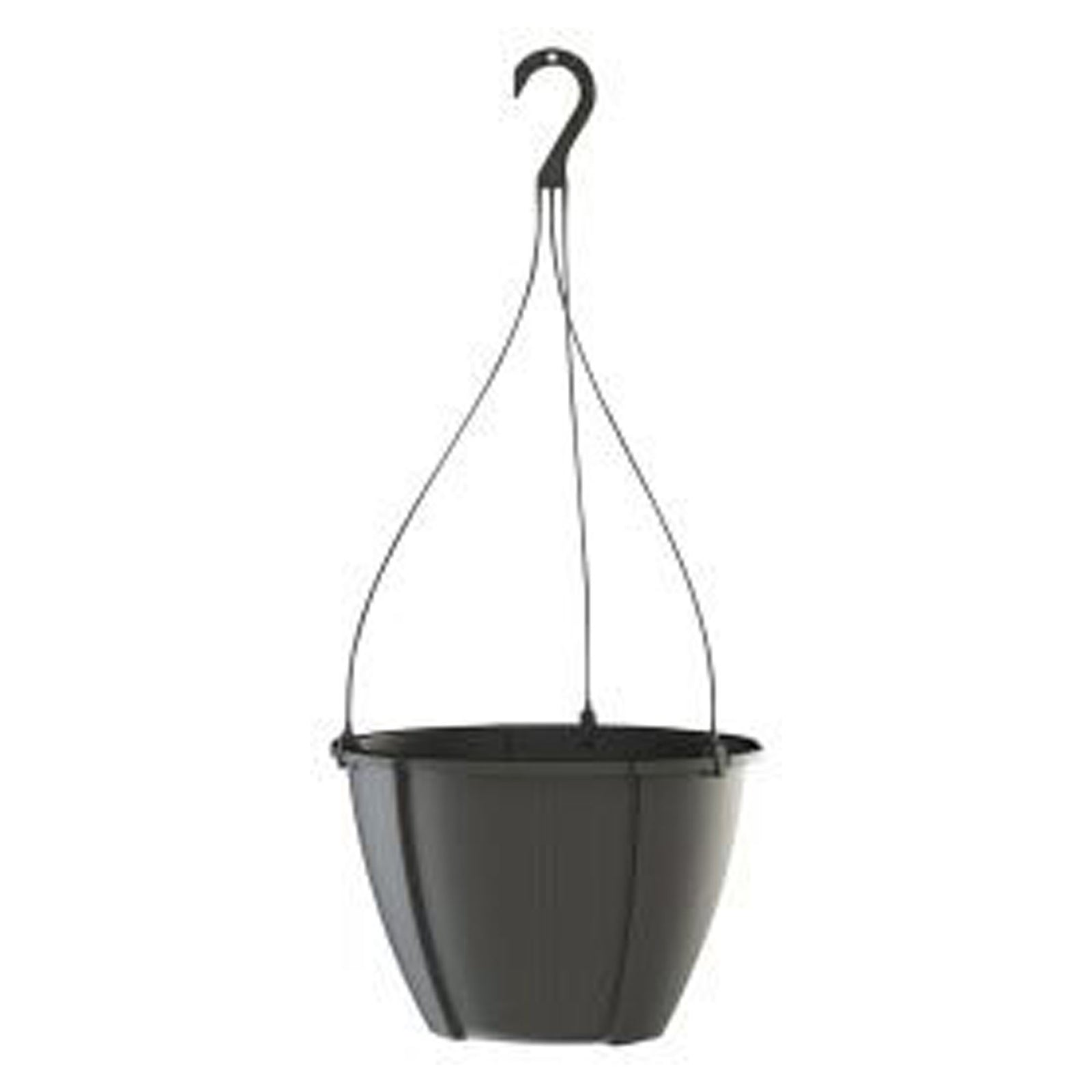 Jardinière suspendu. ronde, avec réservoire d'eau, rouge, 20''