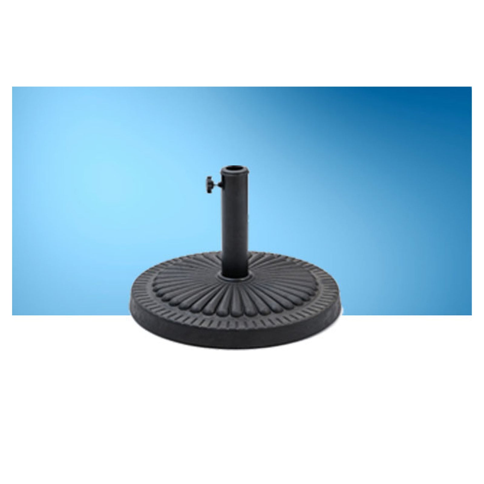 Base de parasol ronde, en acier, noir, 18 kg