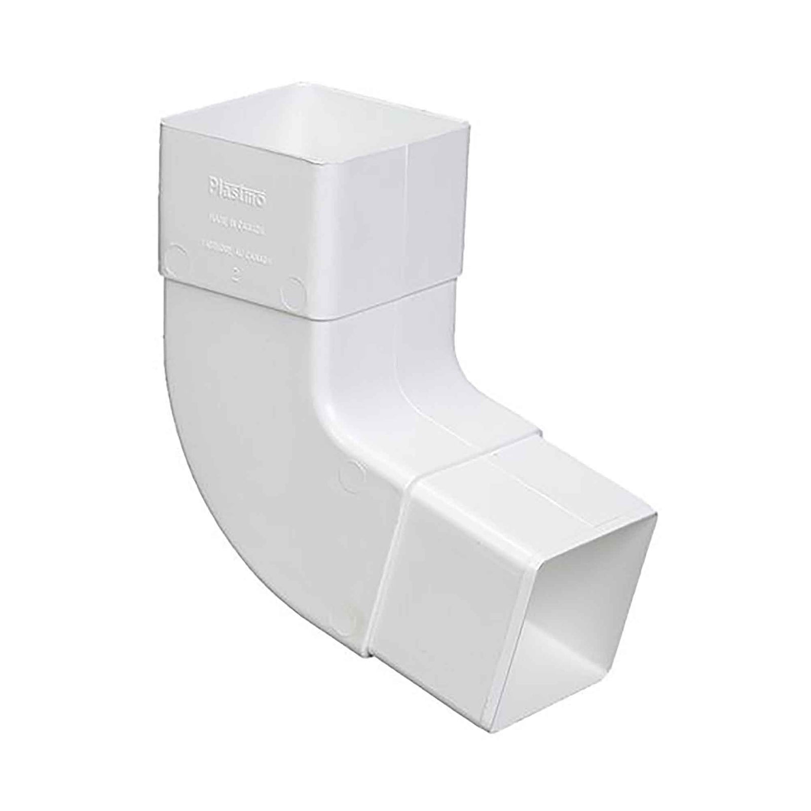 Coude Carre K-Snap 75 degrés, 2-1/2'', blanc