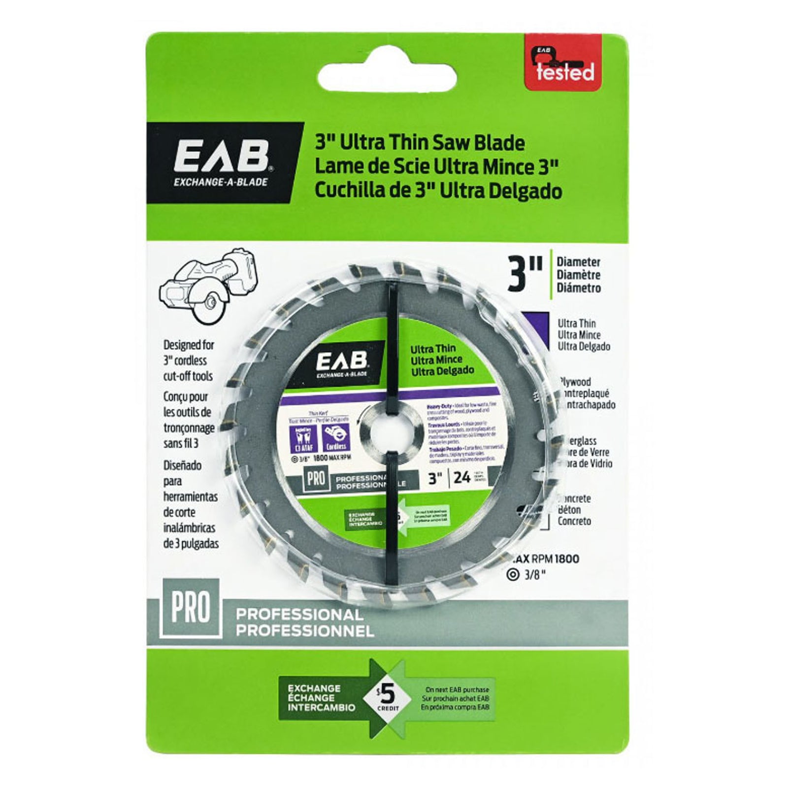 Lame de scie pour charpente, ultra-mince, par 24 dents, 3''