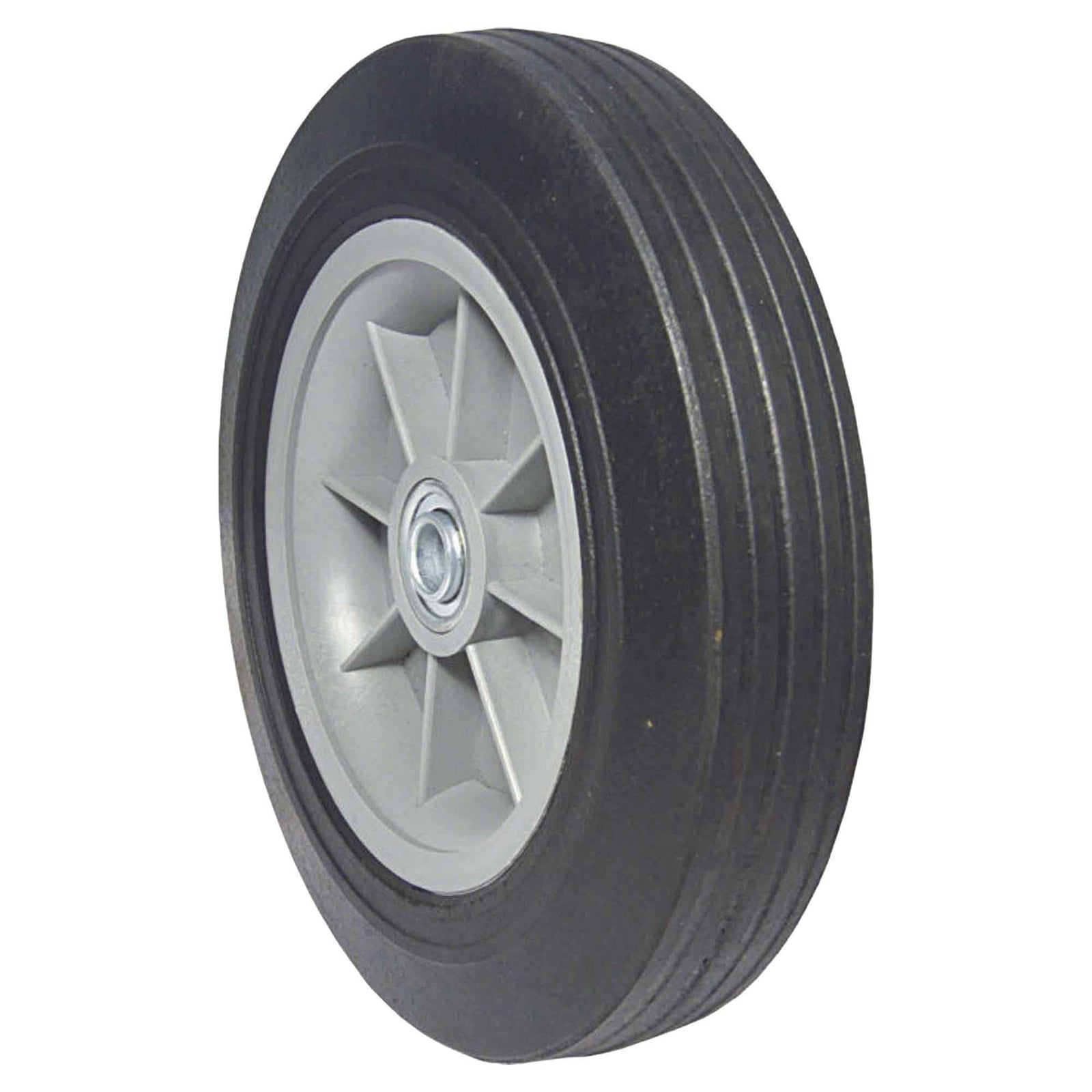 Roue de caoutchouc avec jante décentré en plastique, 254 mm x  54 mm