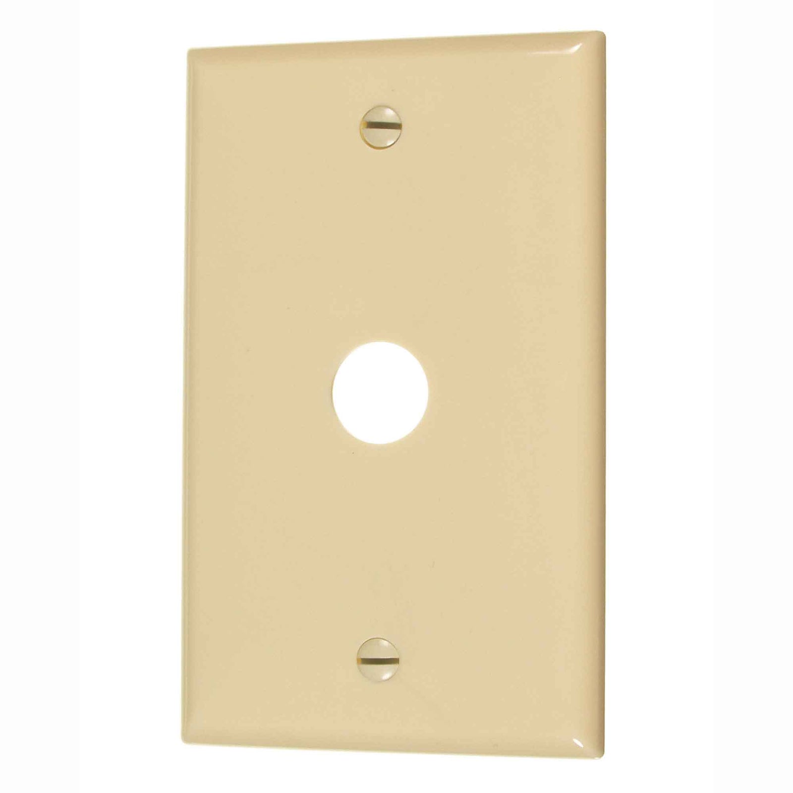 Plaque murale pour téléphone /câble, ivoire