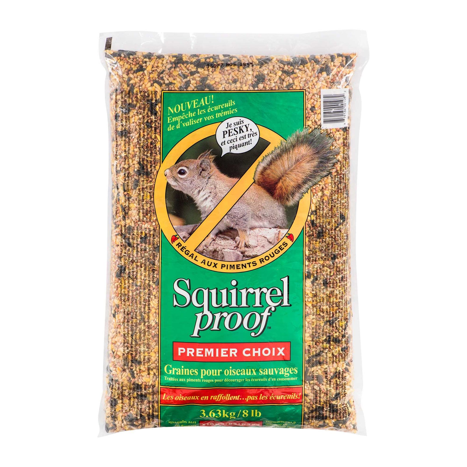 Mélange de graines pour oiseaux sauvages Squirrel Proof, 3,63 kg