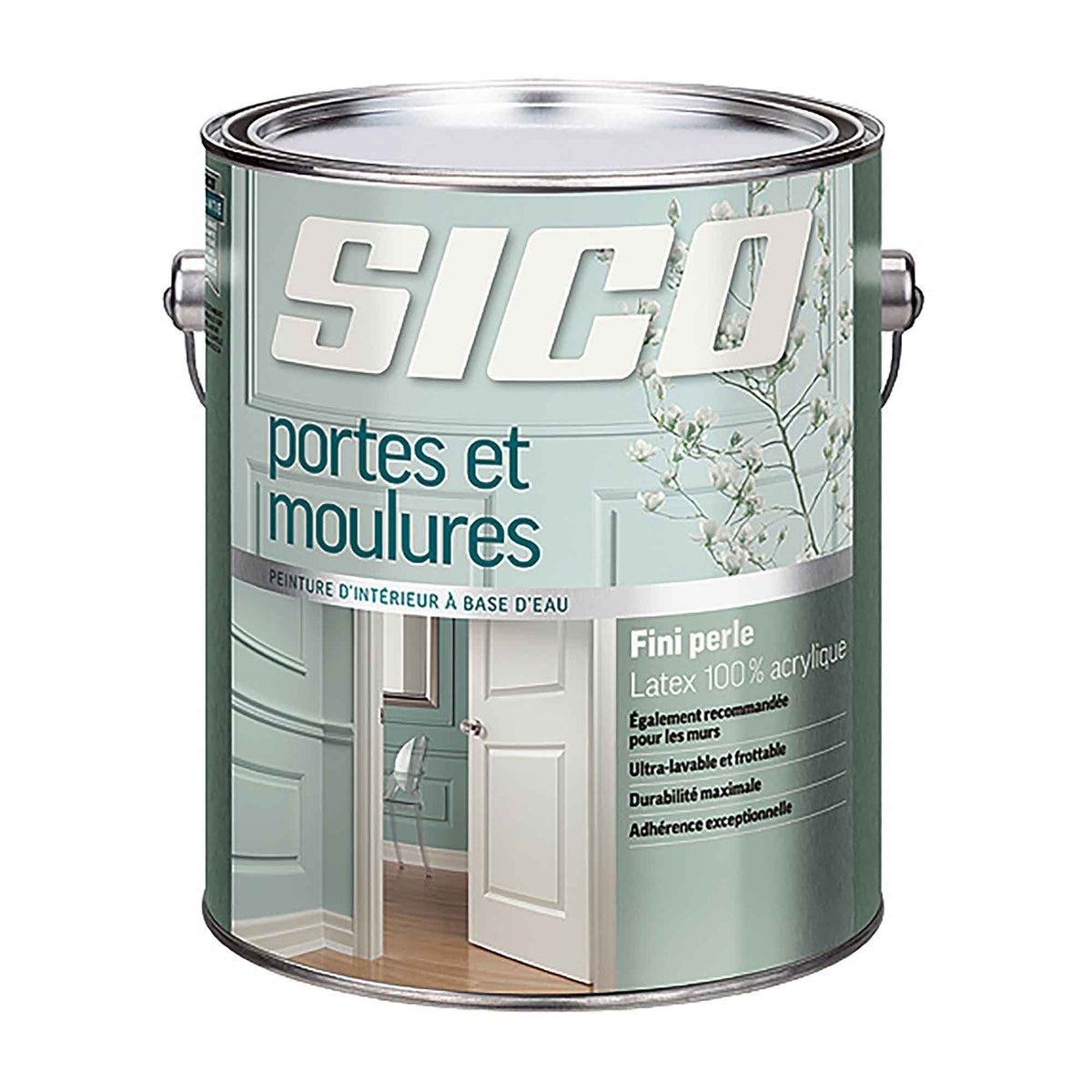 Peinture intérieure au latex pour portes et moulures, blanc naturel, 927 ml