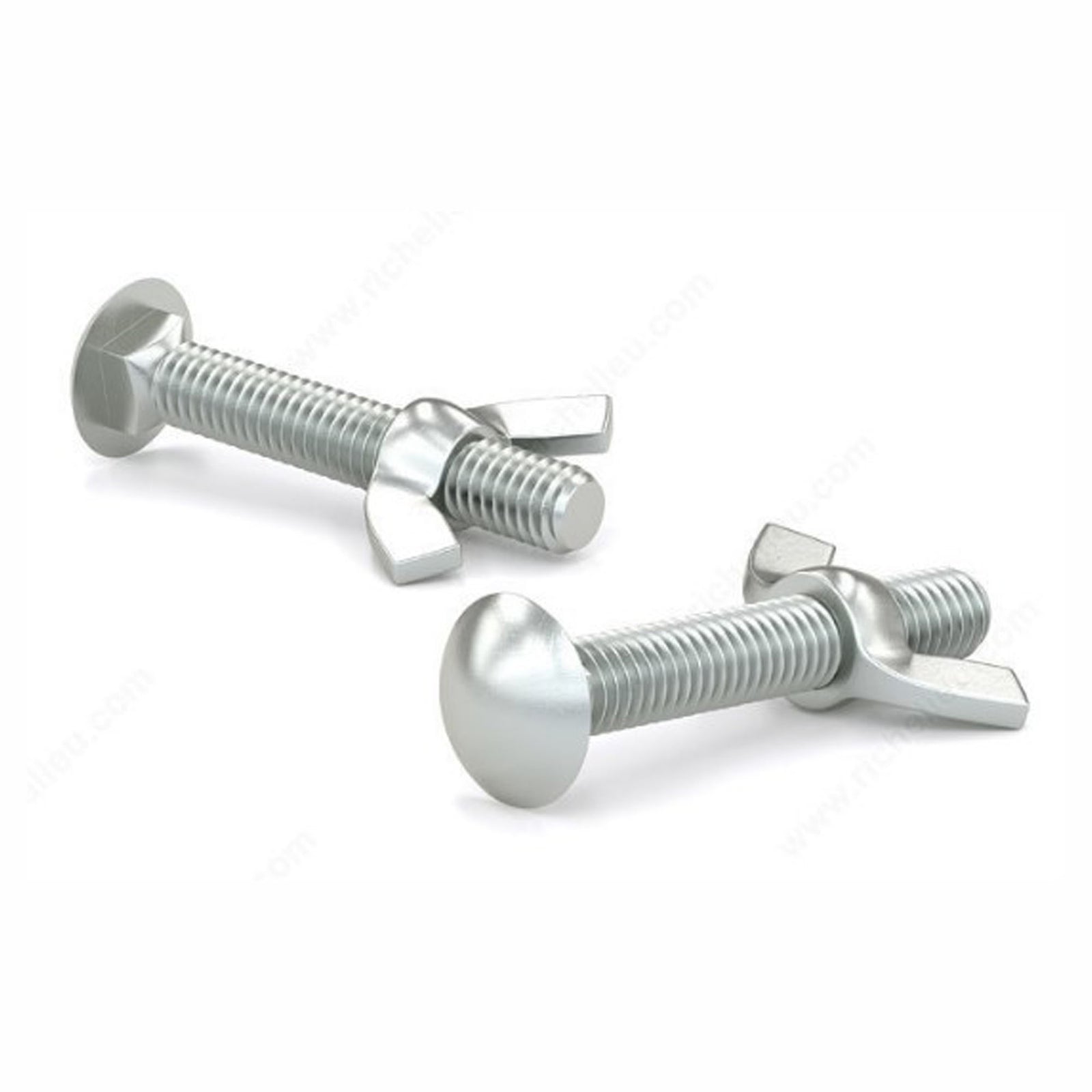 Boulon de carrosserie à tête ronde avec écrou papillon, 1/4'' x 4'' (emballage de 8)