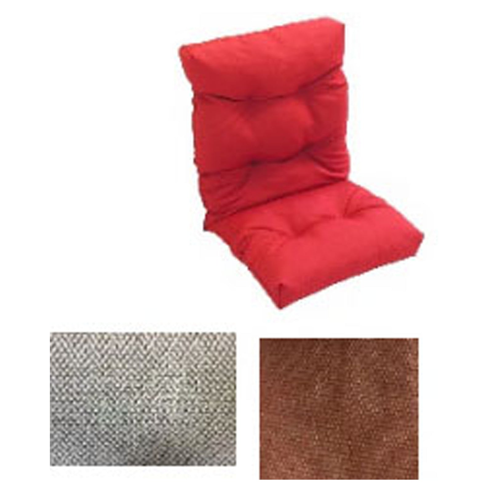 Coussin d'assise avec dossier, réversible, sable et terracotta, 45'' x 20''
