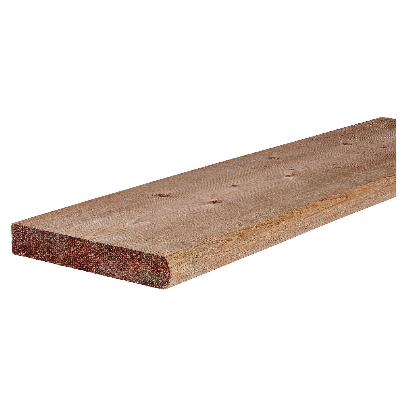 Limon 3 marches en bois traité, couleur cèdre, 2'' x 9,5''