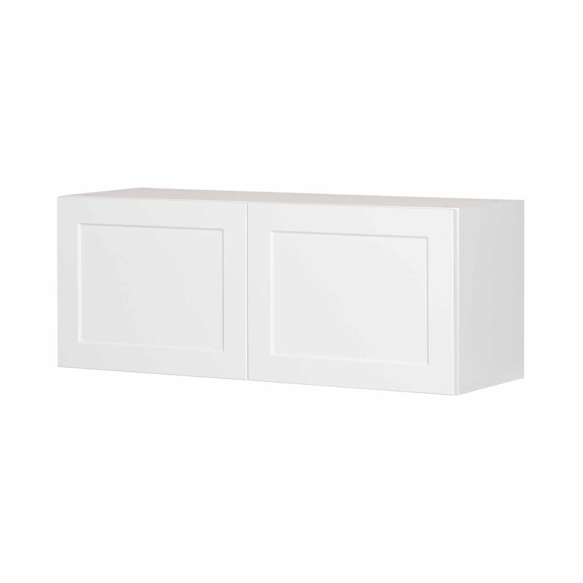 Module de dessus de frigo de style Shaker en mélamine blanche avec 2 portes, 36&quot;