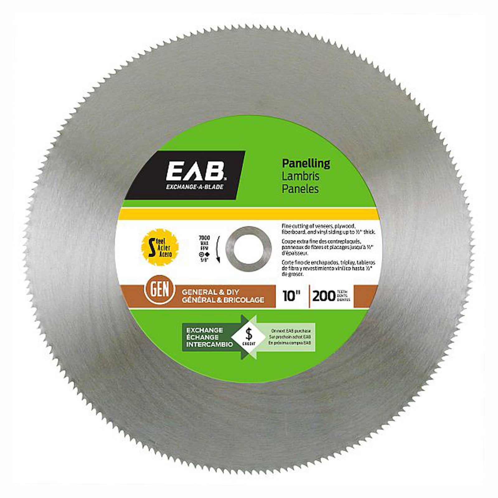 Lame de scie, 10'' x200 dents, pour la finition et le lambris