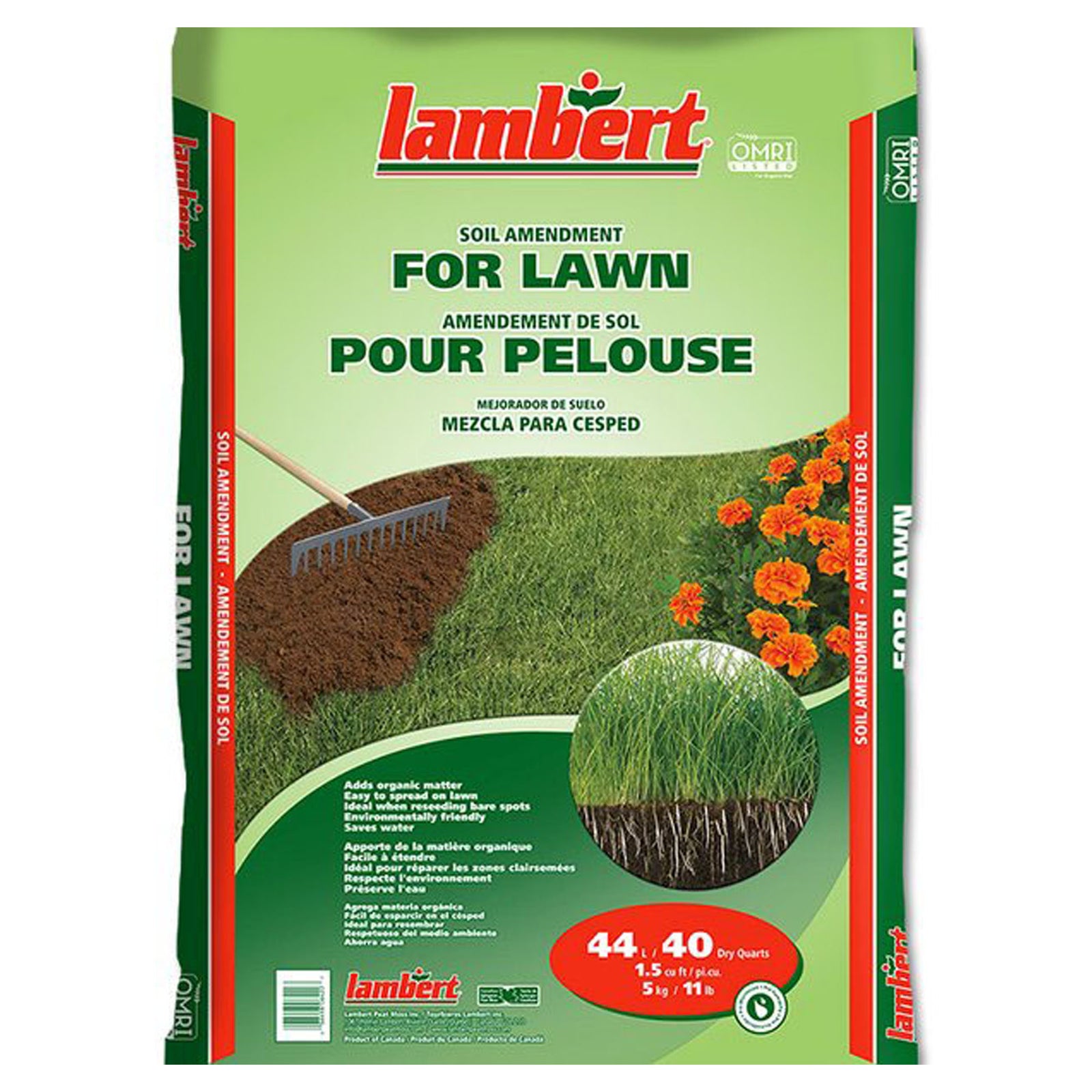 Terre à pelouse, Lambert, 44 litres