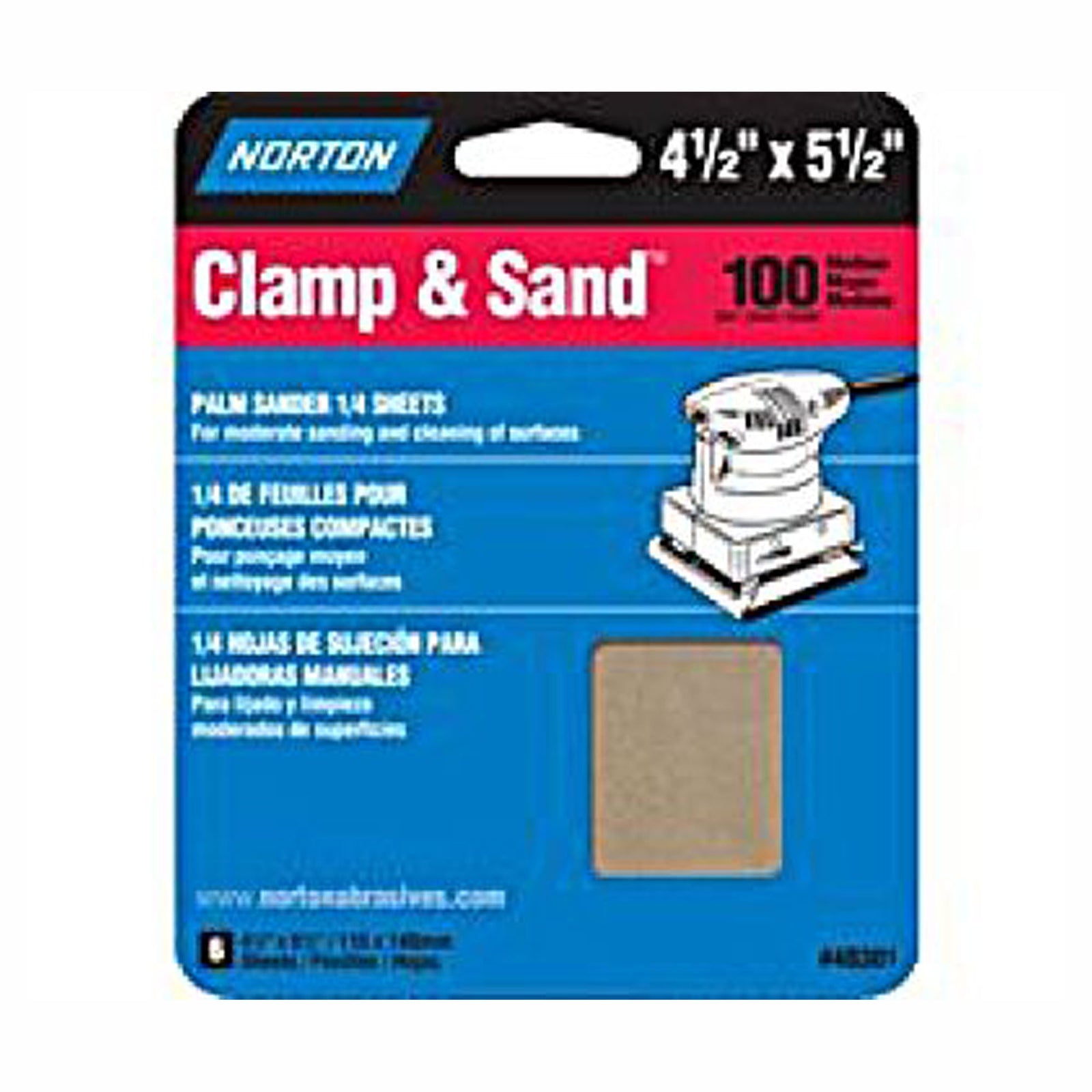 Feuille abrasive, 4-1/2'' x 5-1/2'', 100 gr