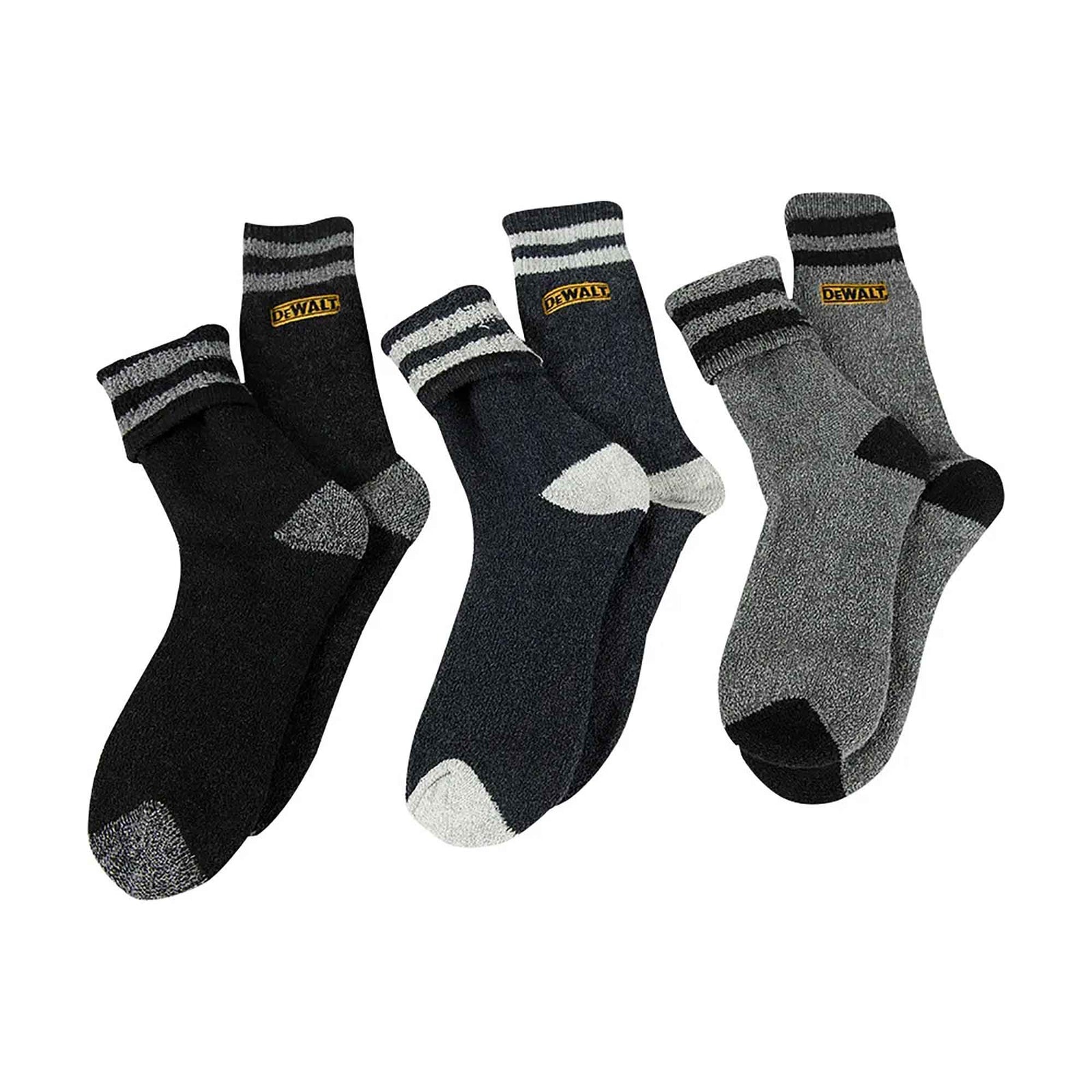 Bas de travail thermiques Dewalt grand, paquet de 3 paires