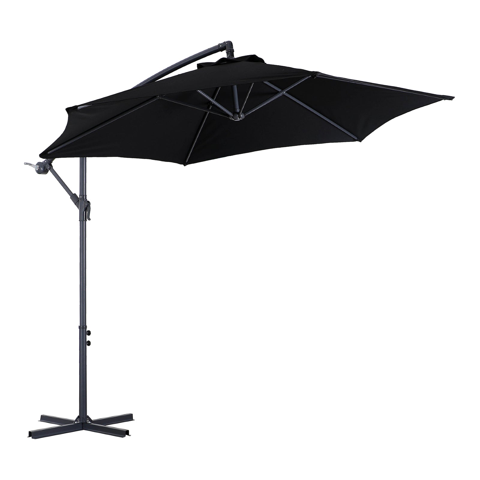 Parasol suspendu de 9', noir