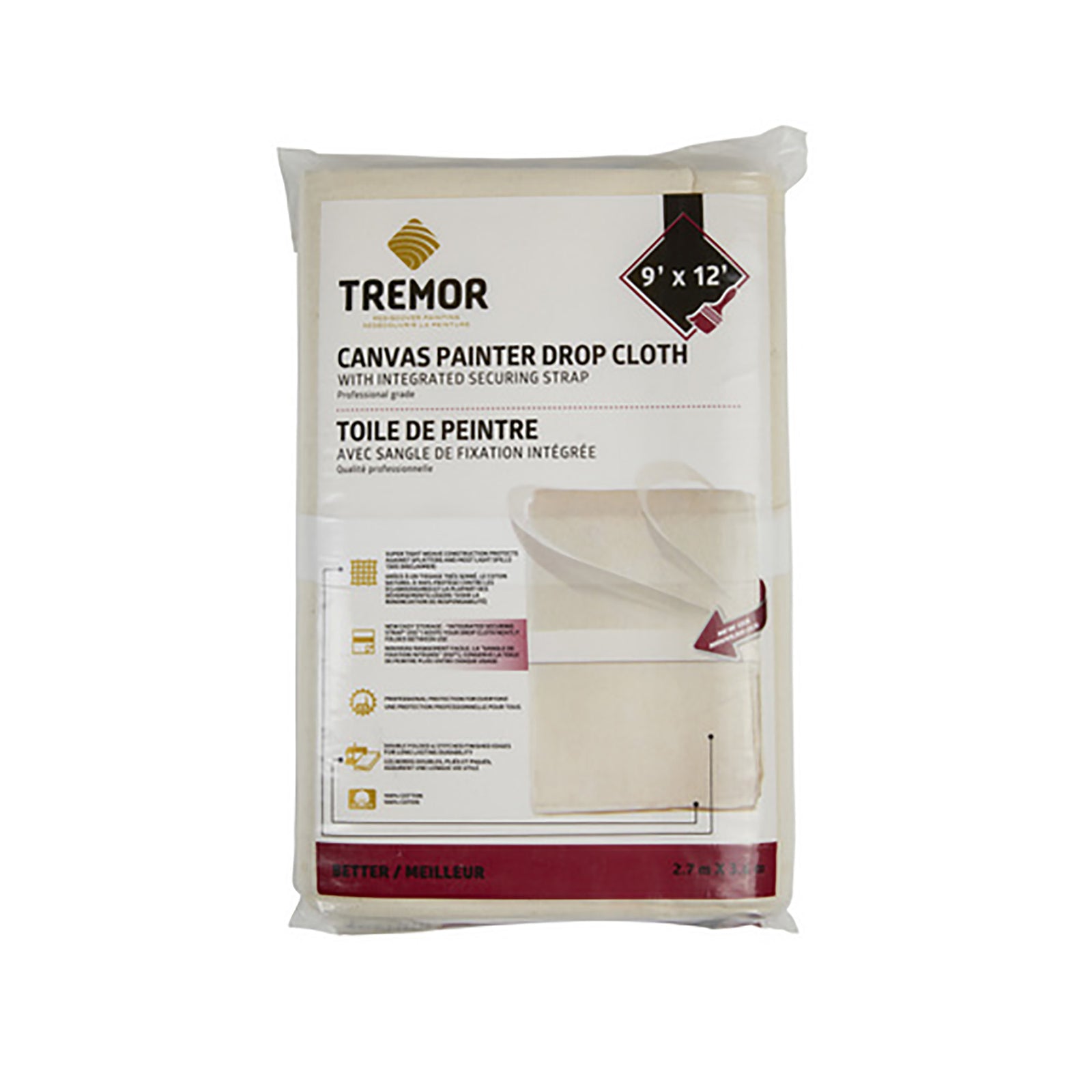 Toile de peintre, 9' x 12'