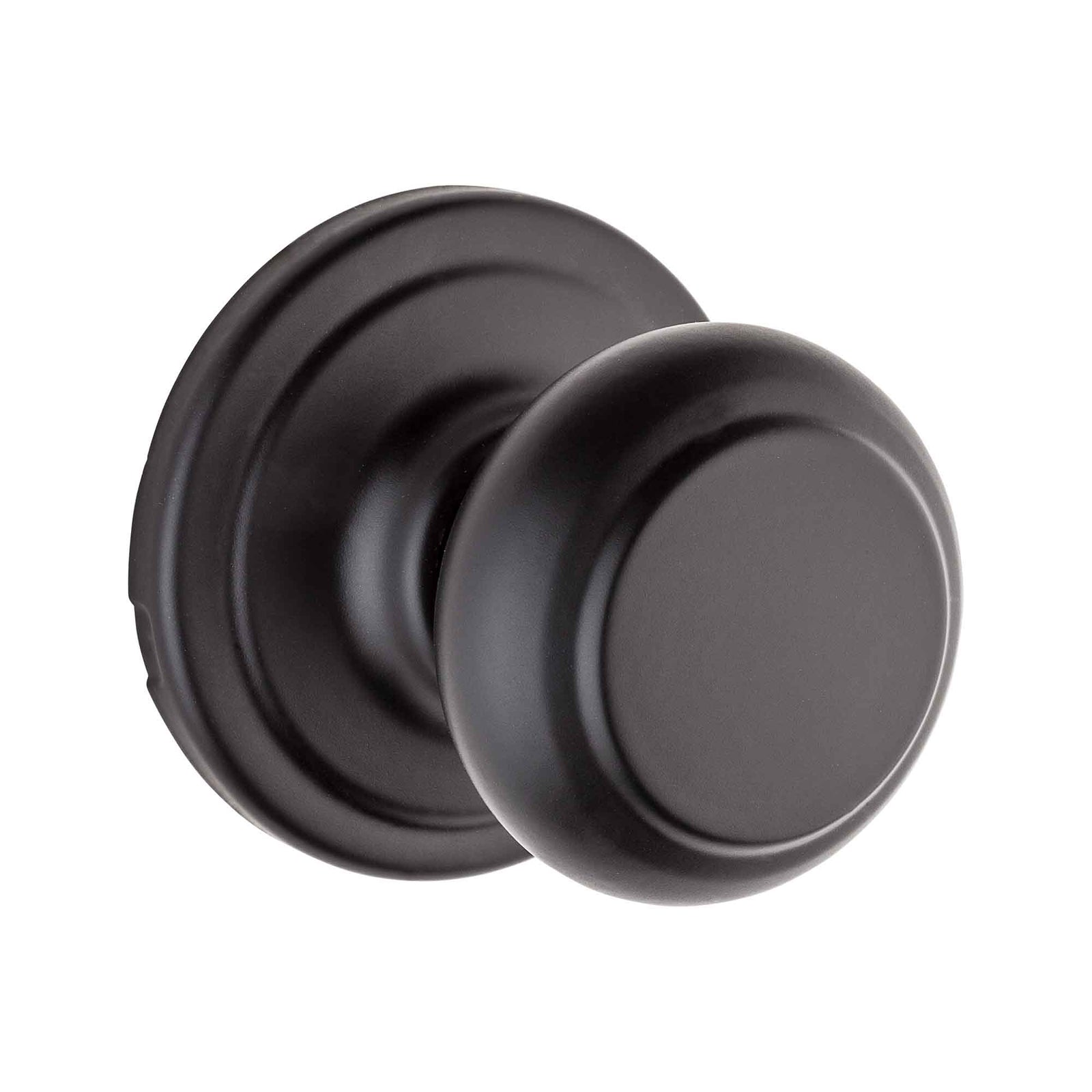 Poignée ronde de passage Troy, noir mat 