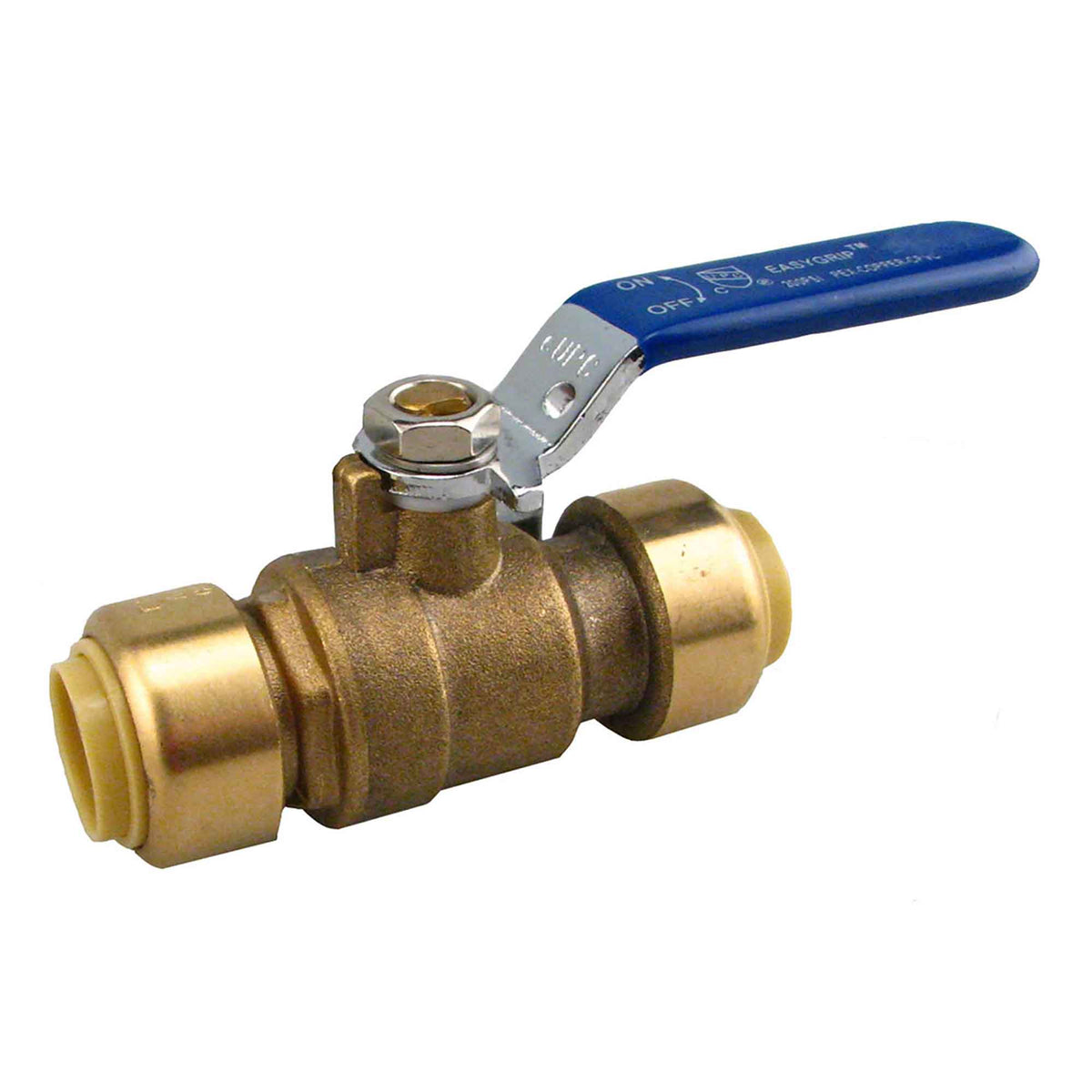 Valve à bille à pousser sans plomb, 3/4"