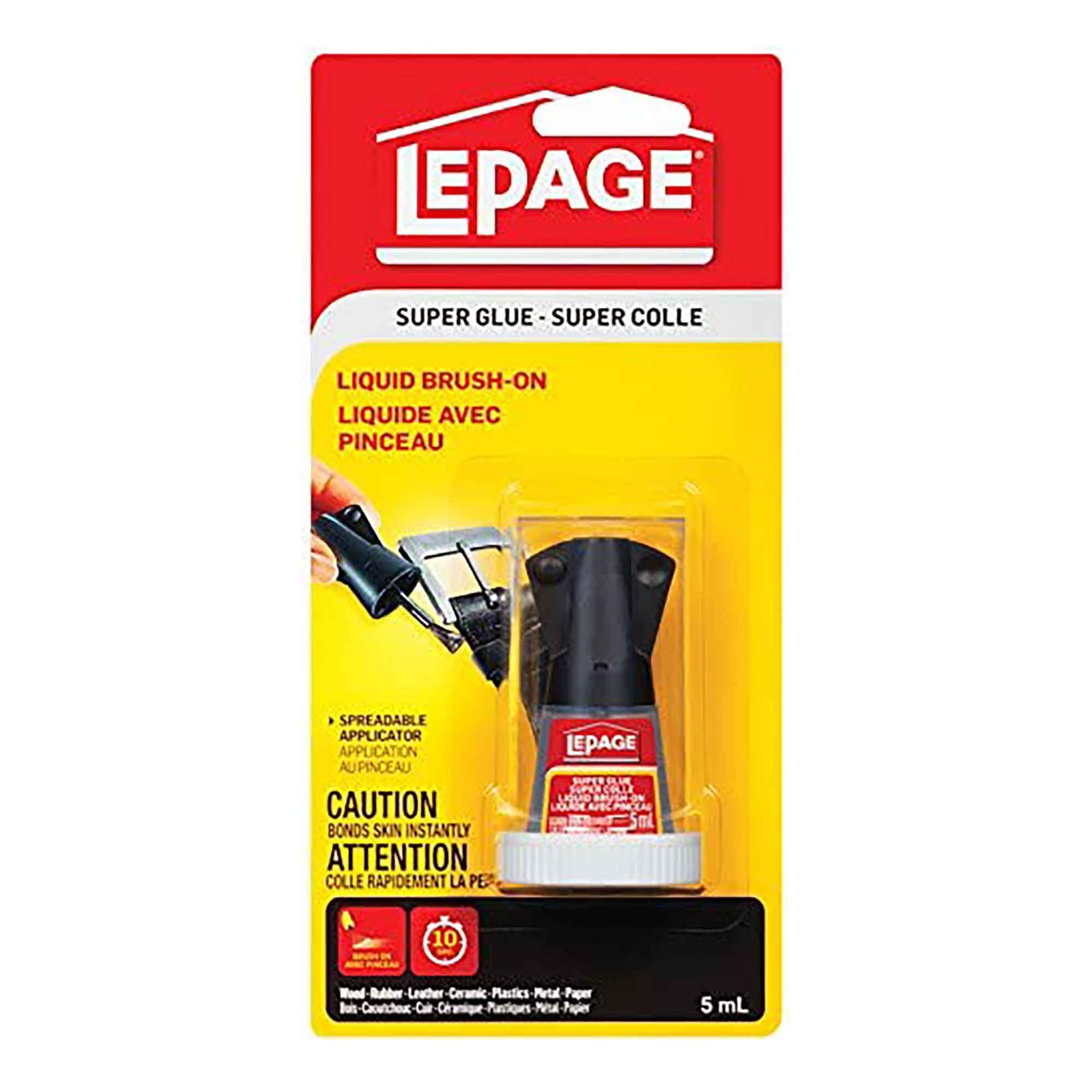 Super colle liquide avec pinceau applicateur, 5 ml