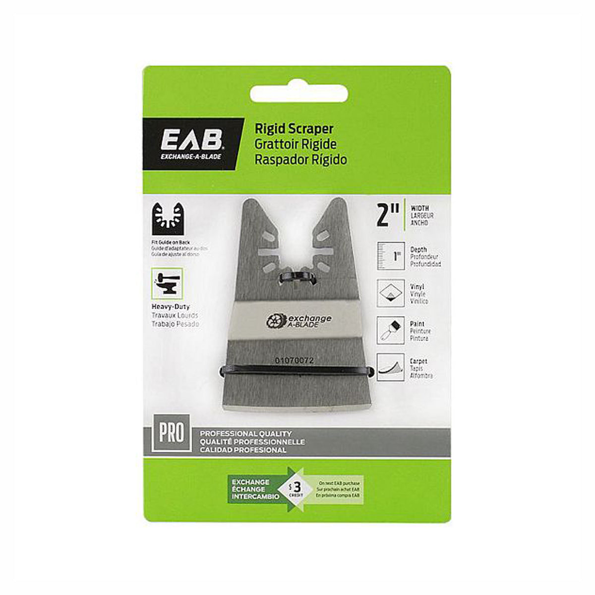 Grattoir oscillant rigide